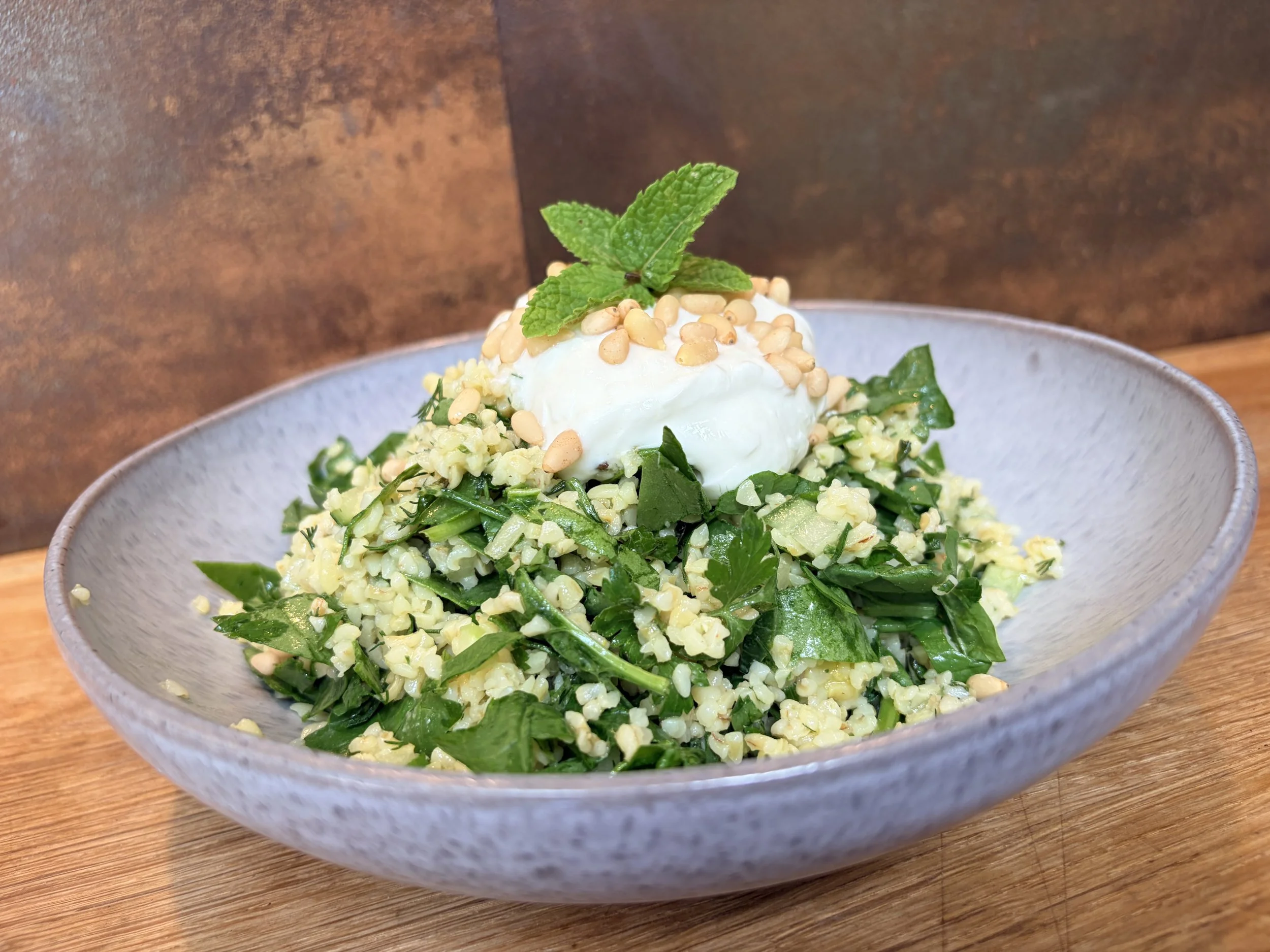SUMMER BULGUR WHEAT SALAD WITH WHIPPED FETA