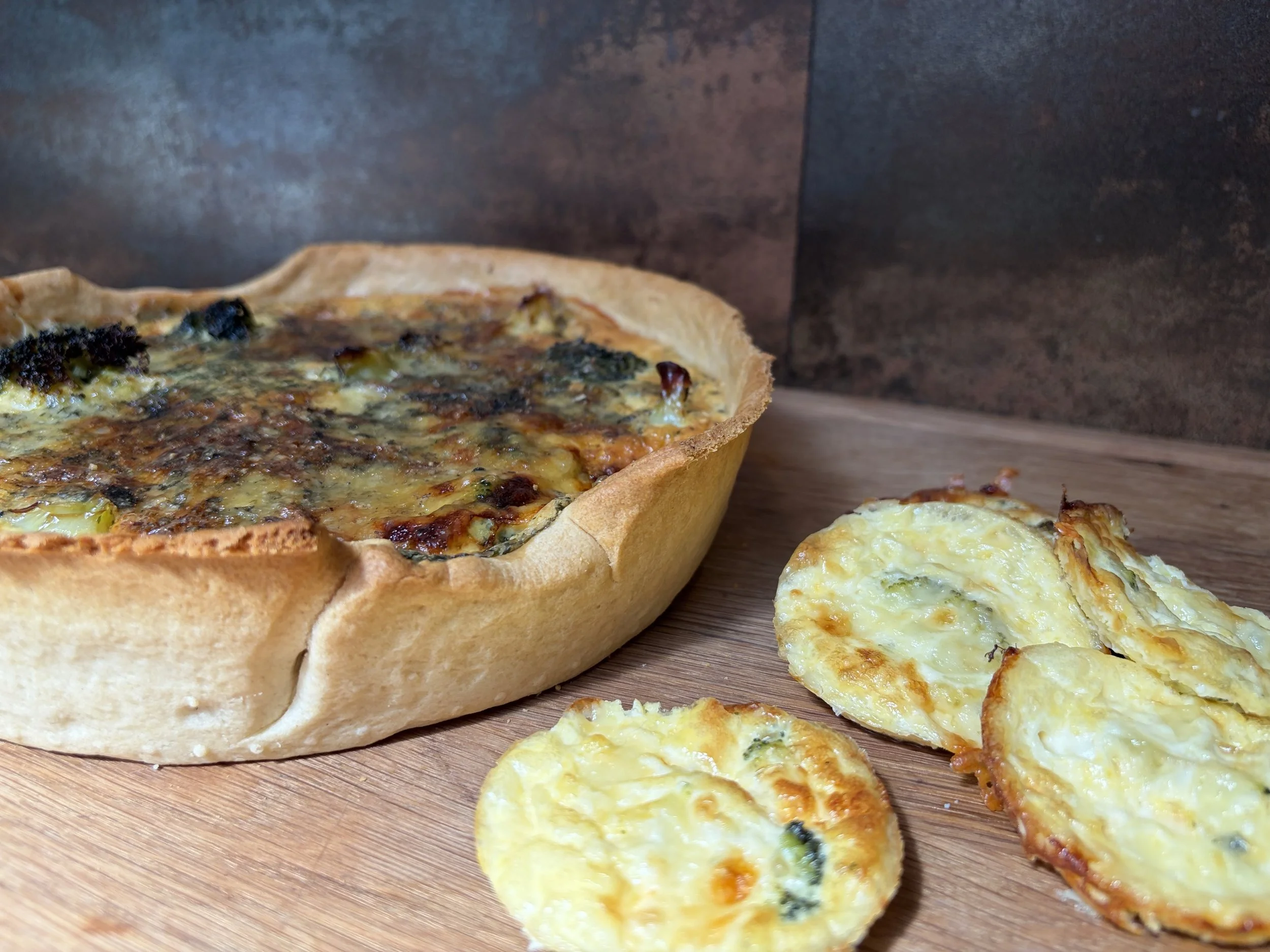 BROCCOLI AND STILTON QUICHE 