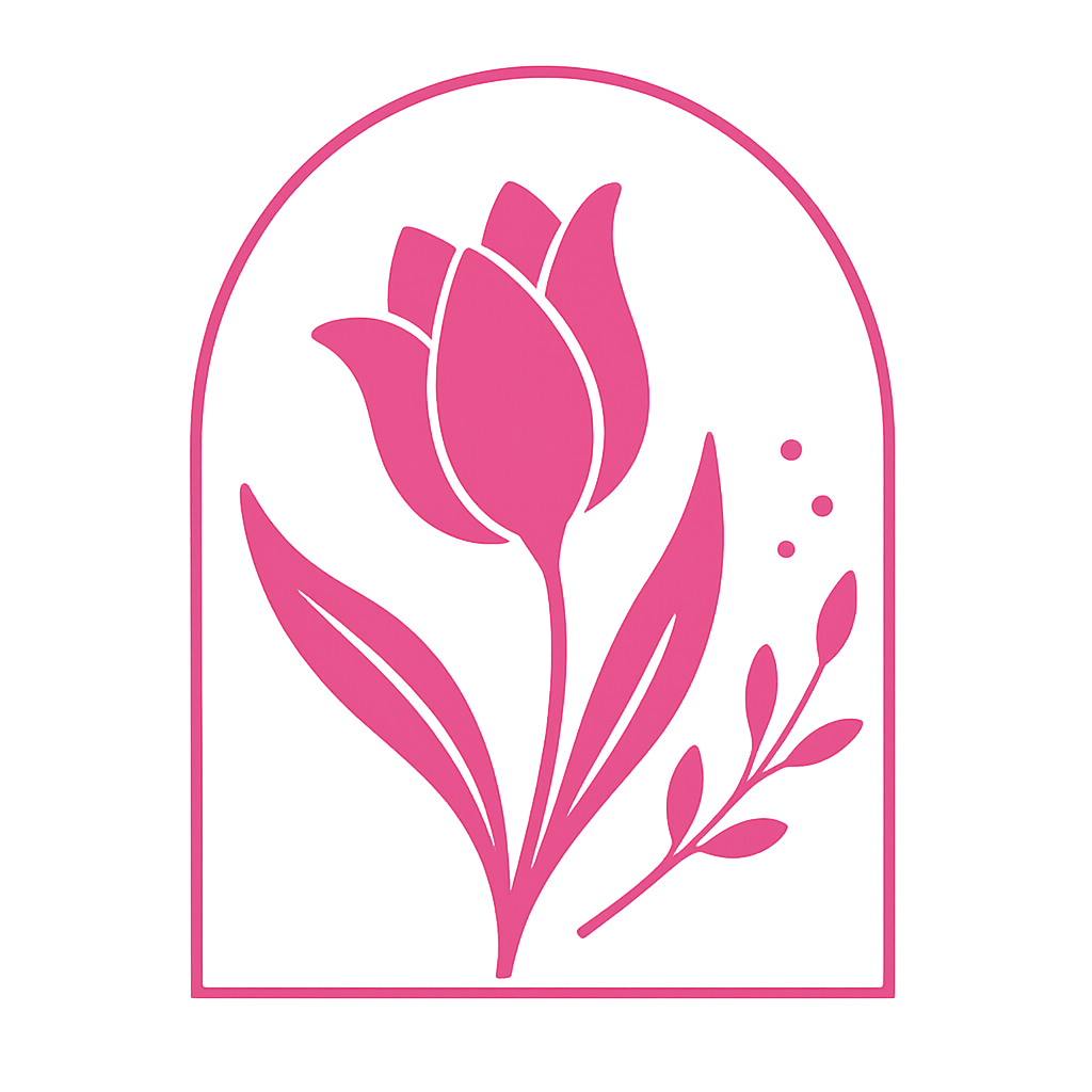 Wild Tulip Counseling tulip neon icon logo.