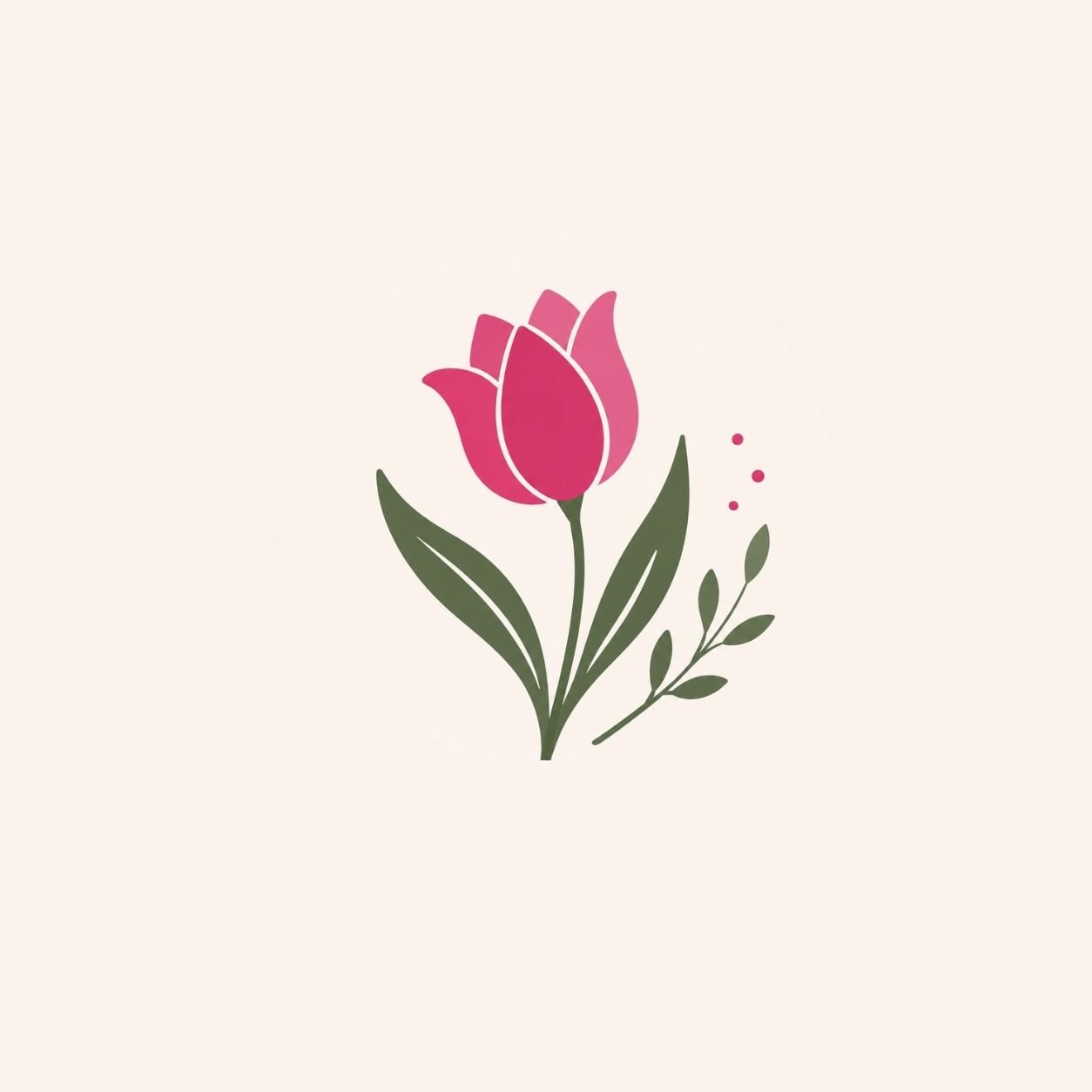 Wild Tulip Counseling tulip icon logo.