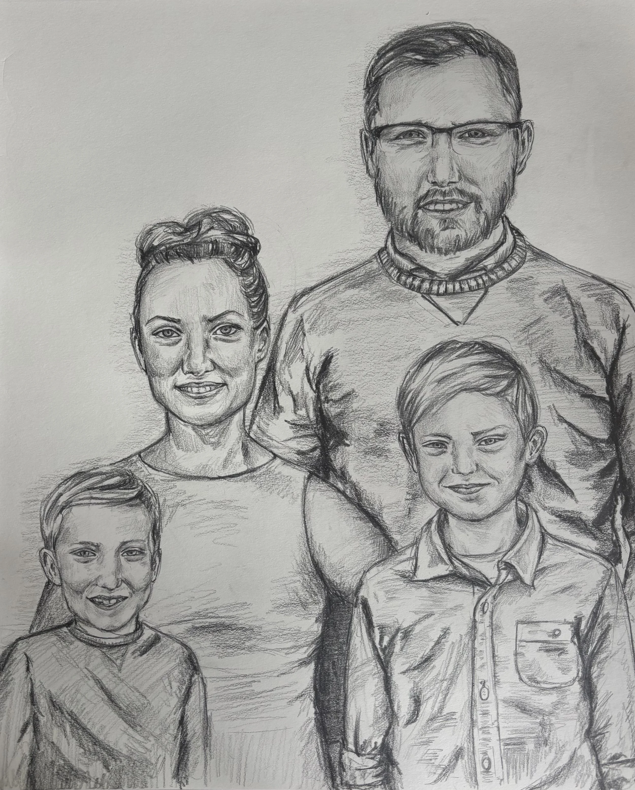 Graphite on Paper (Black and white)