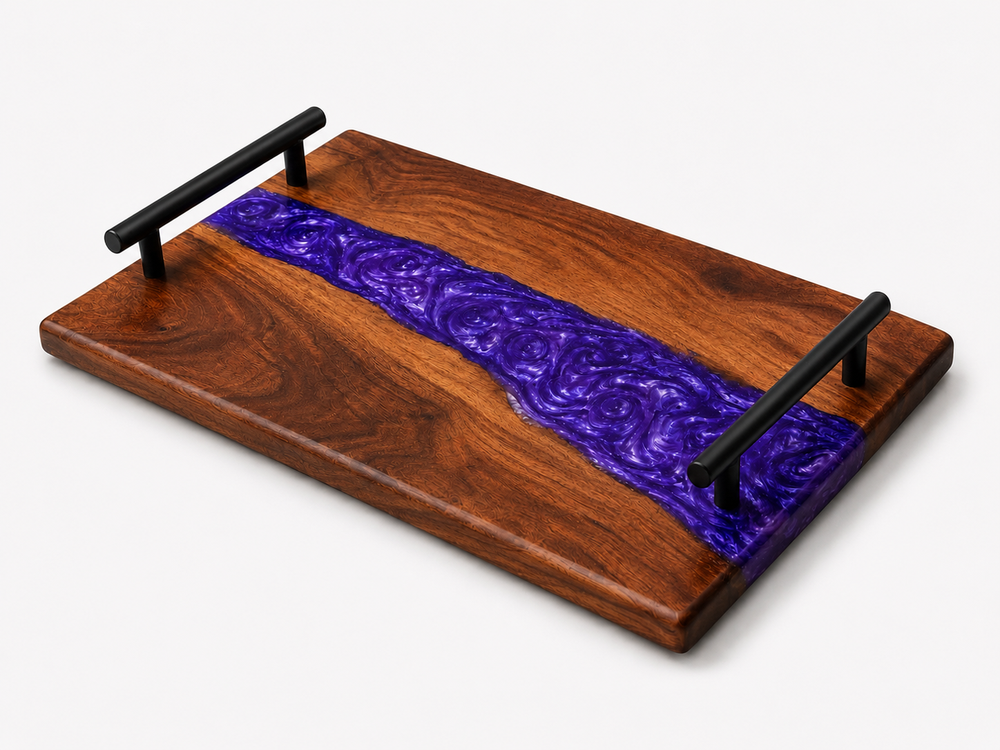 Natural Wood and Resin Tray