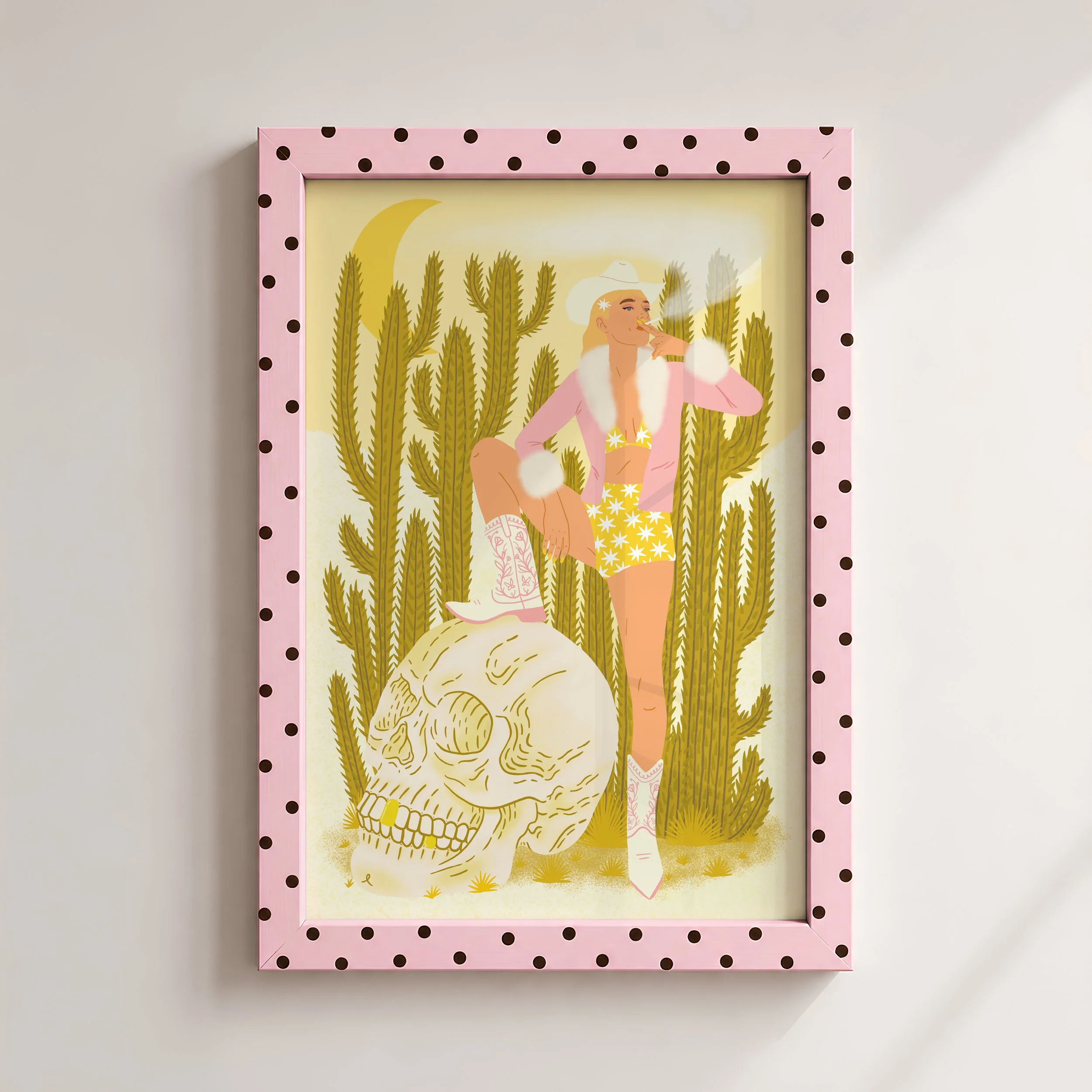 Cowgirl Art Print: Vintage Americana