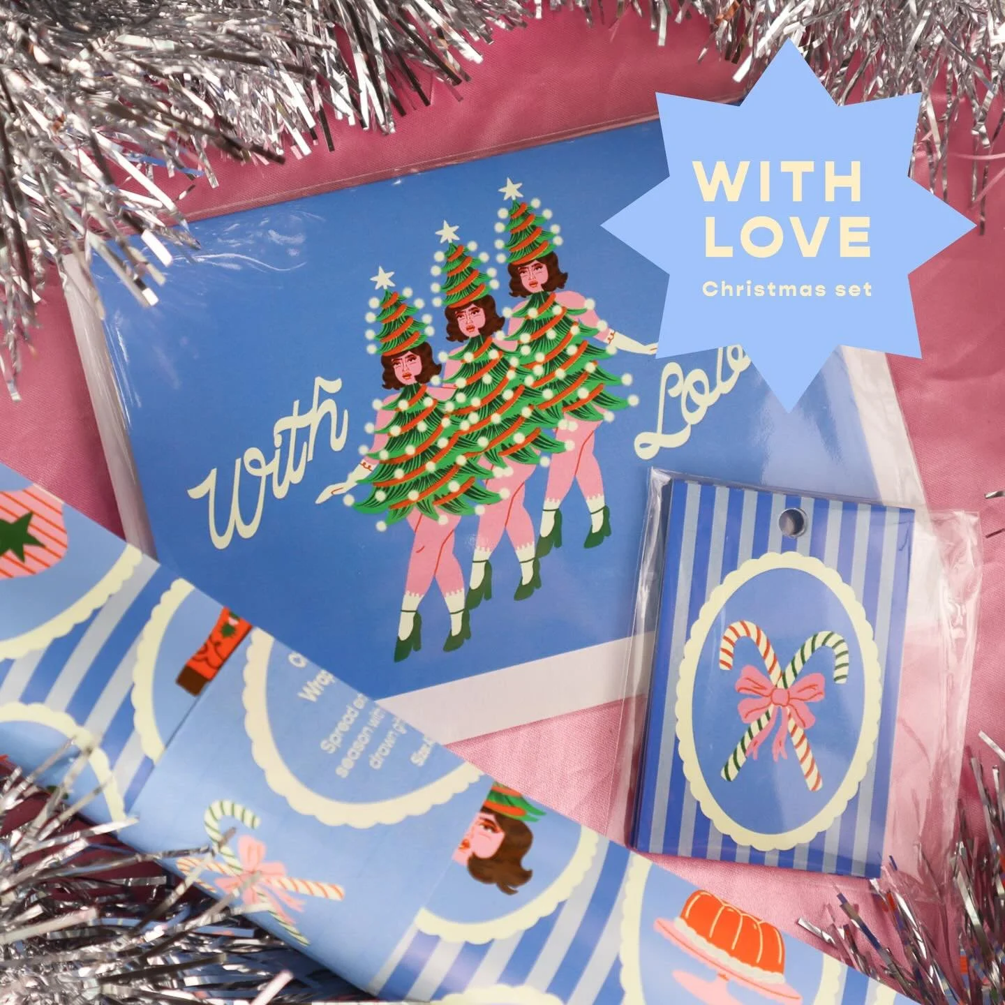 My first Christmas range is here! Am I a little late to the party&hellip;. yeah, but not too late! There&rsquo;s still time to shop this limited edition set. This includes x1 sheet of wrapping paper (on very lux paper) x1 greeting card and x1 set of 