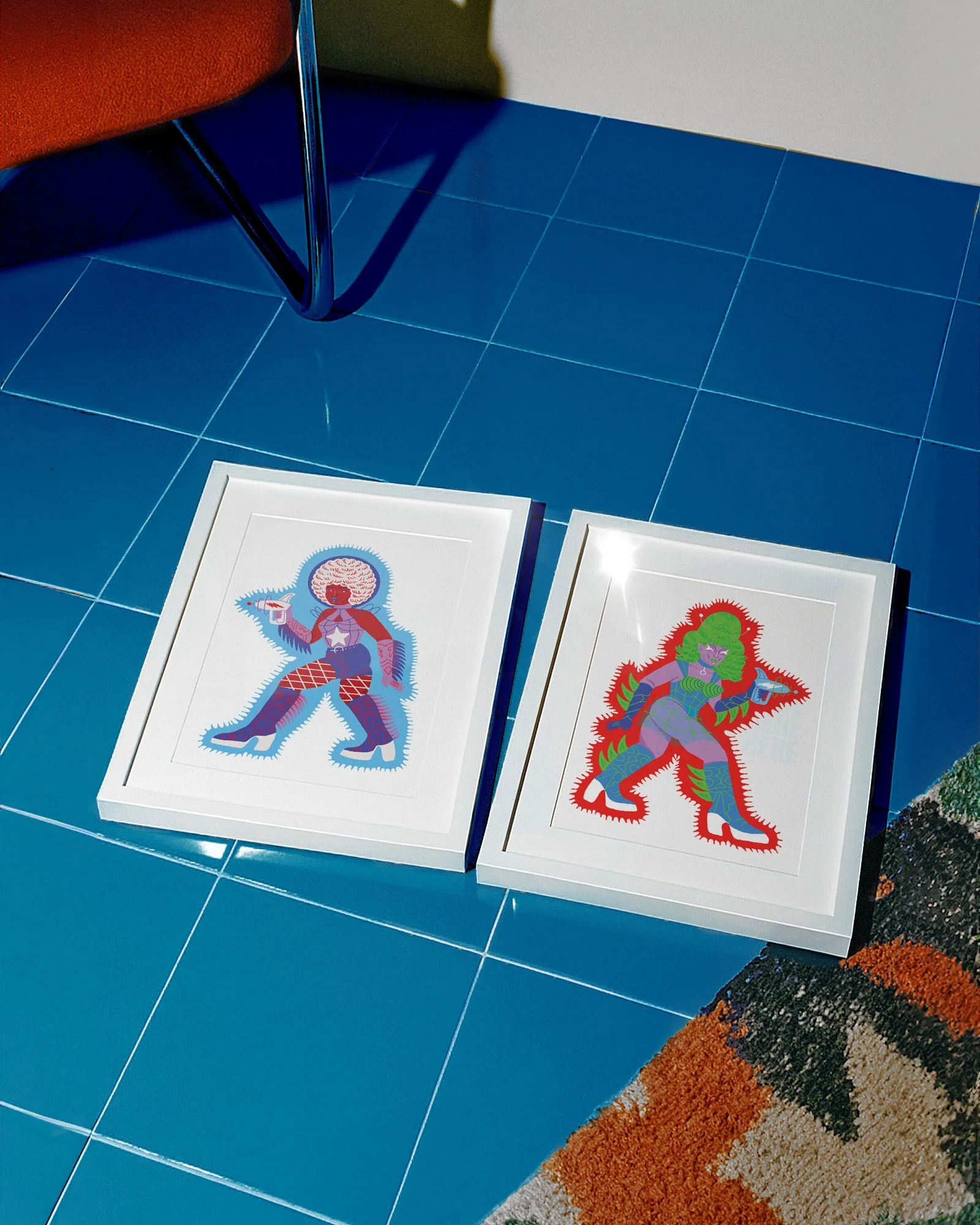 Double Frame on Colour Tile Floor.jpg