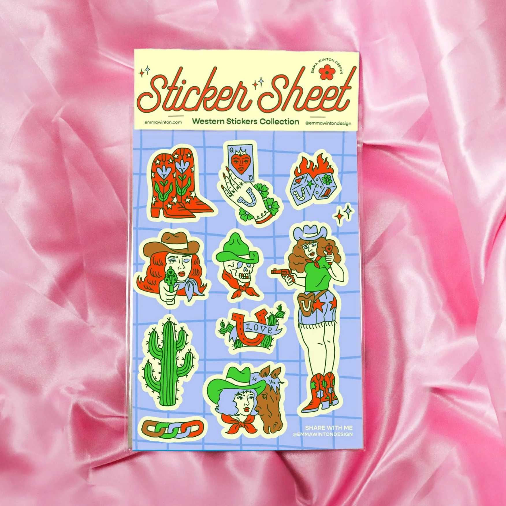 Western collection Sticker Sheet