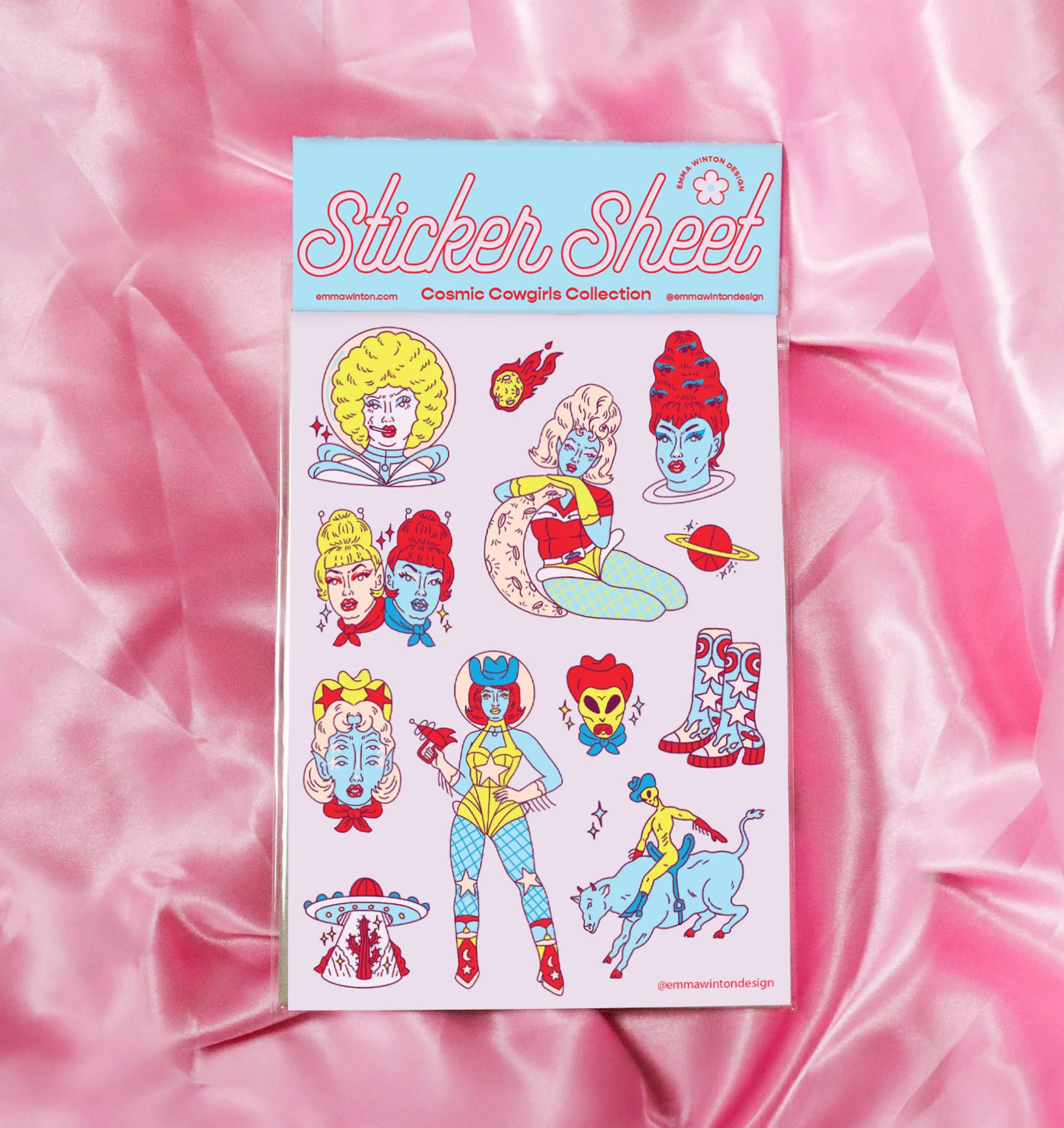 Cosmic Cowgirl Sticker Sheet