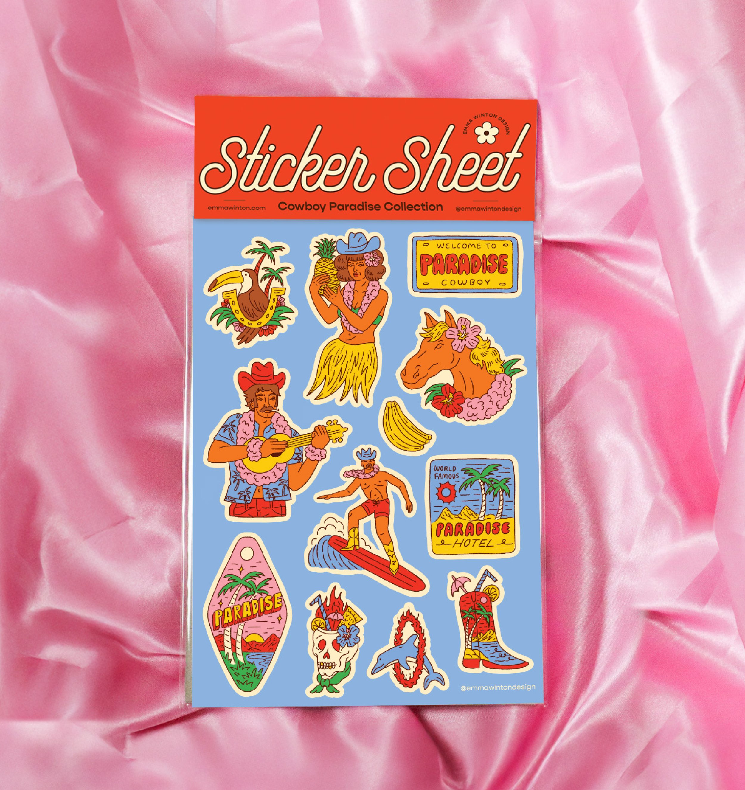 Cowboys Paradise Sticker Sheet