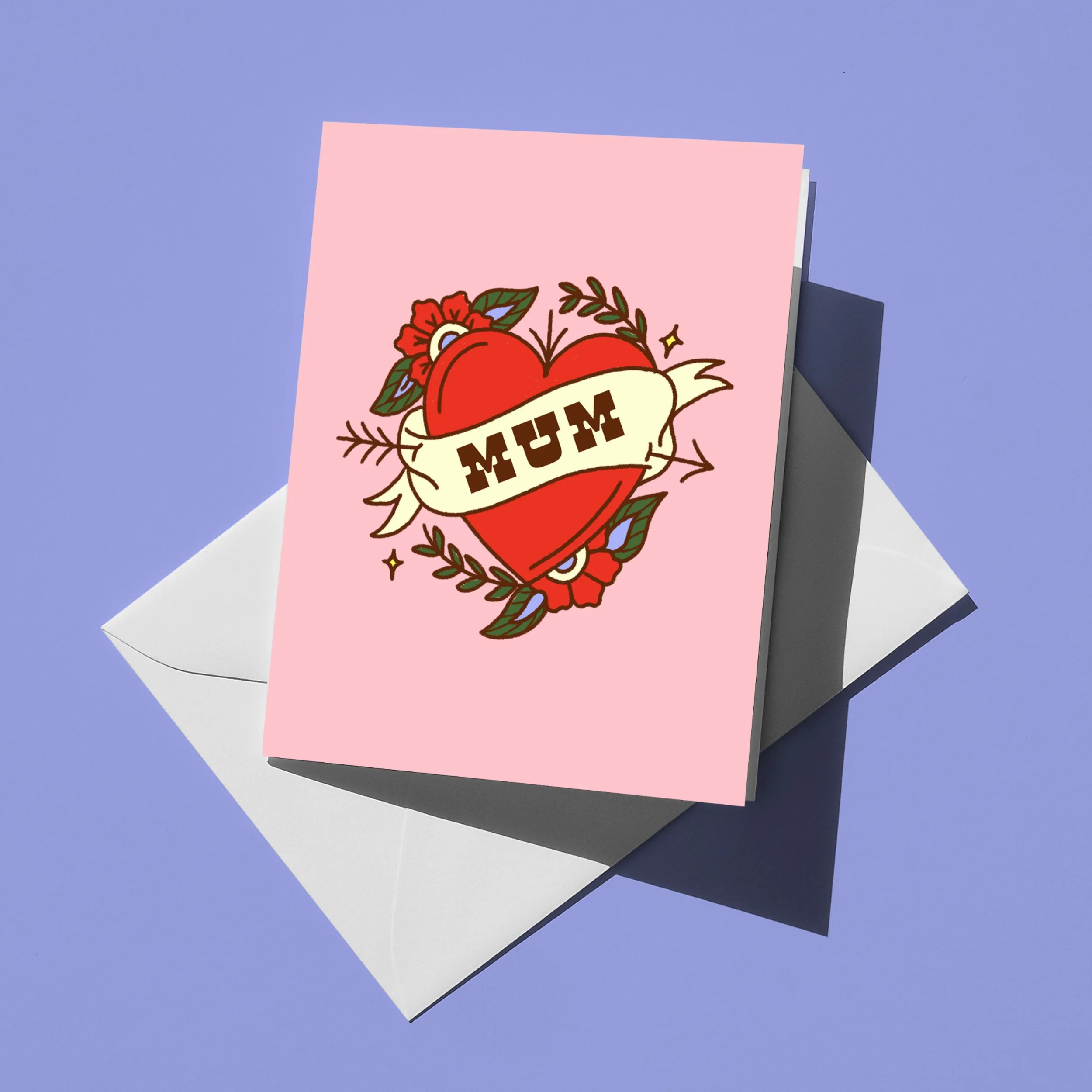 Traditional Tattoo Style “MUM” Card