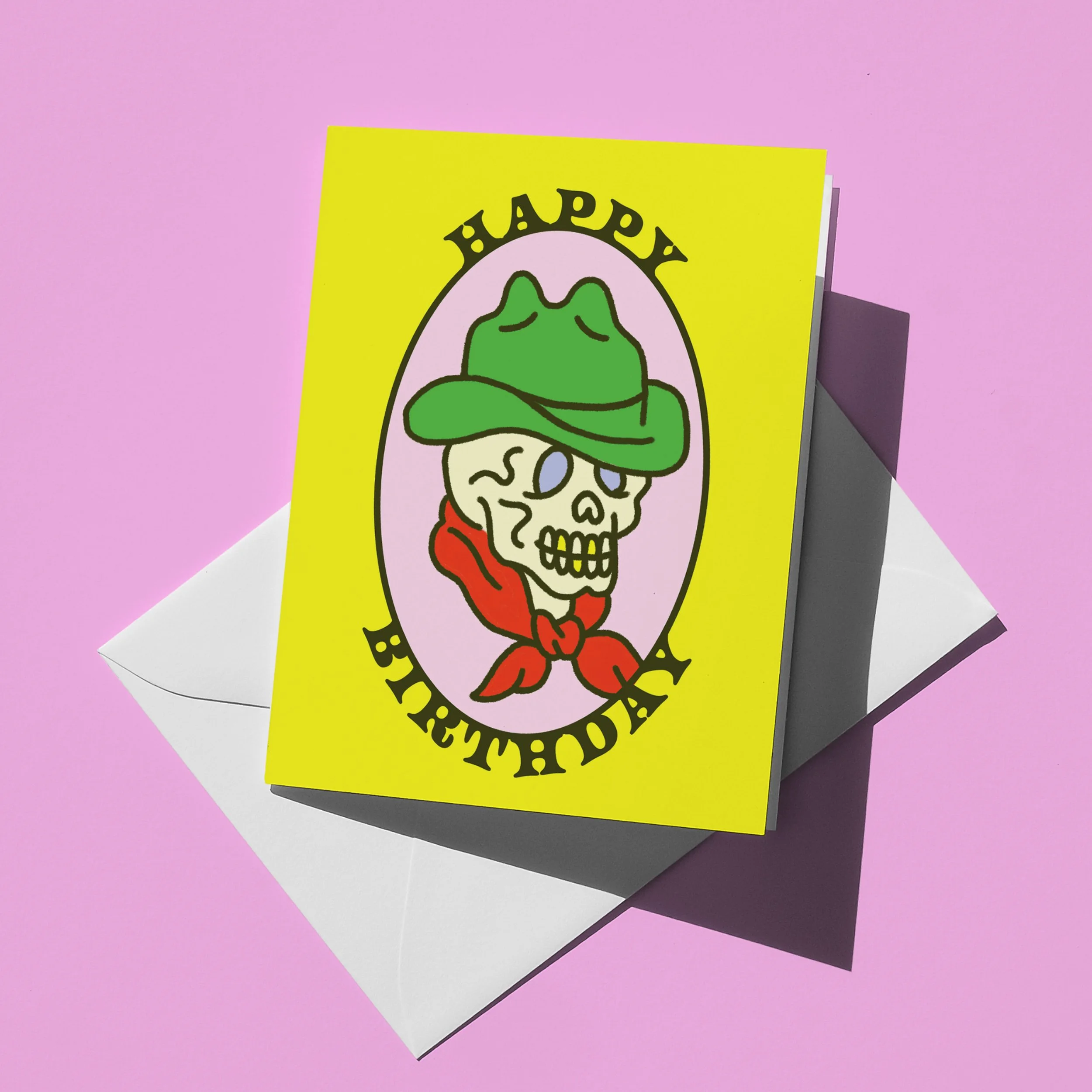 Cowboy Skull Birthday Card
