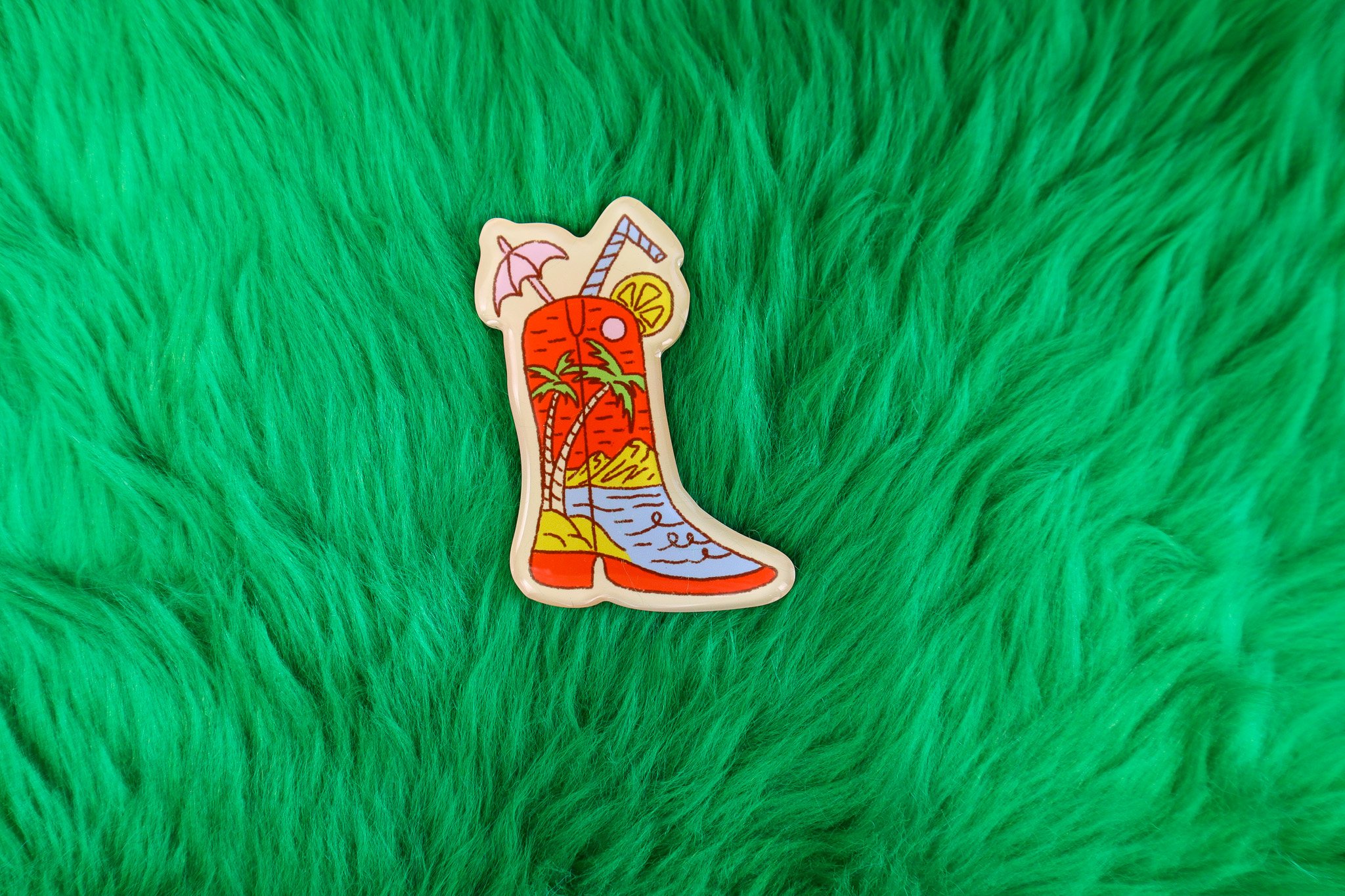 Cocktail Cowboy Boot Magnet