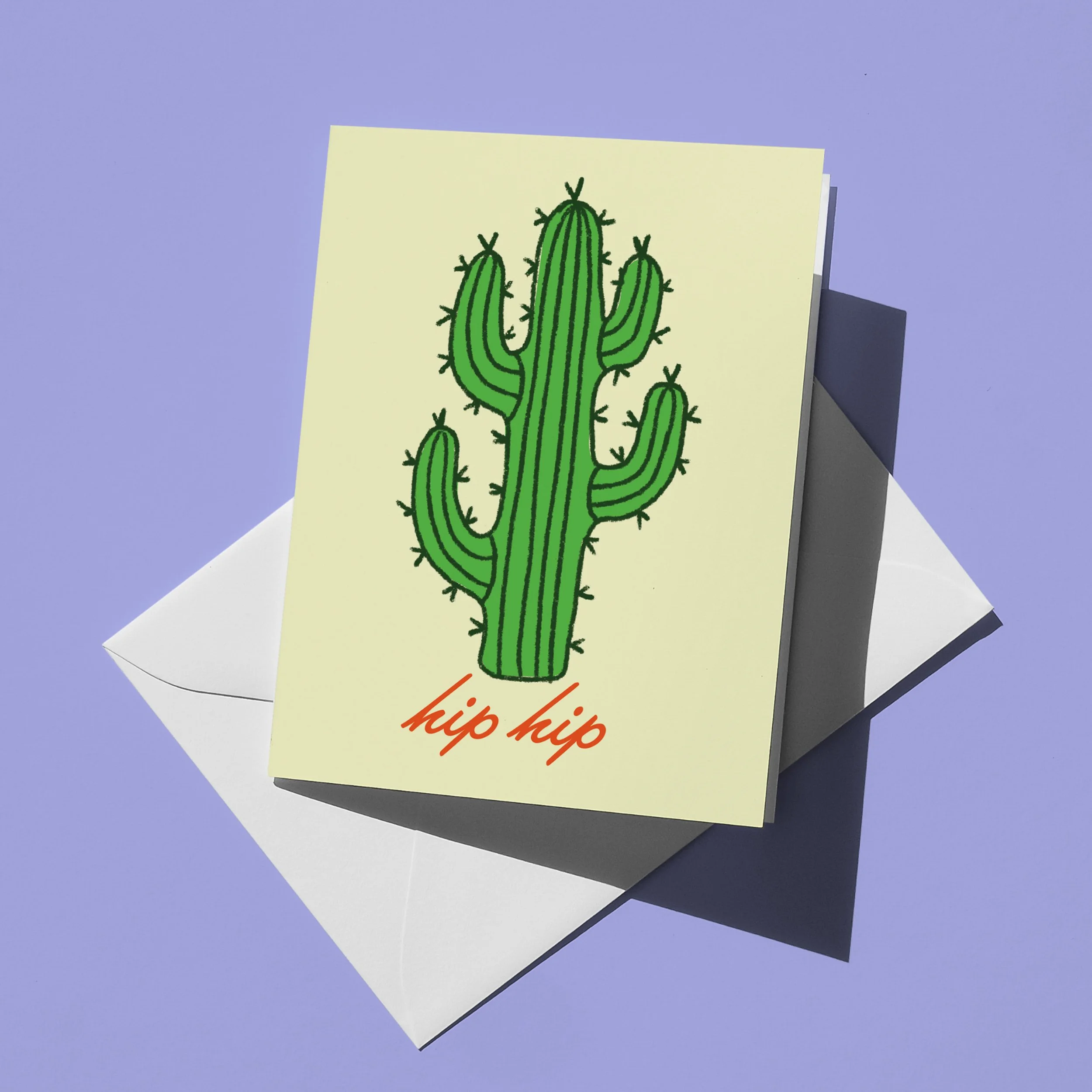 Cactus Greeting Card: Hip Hip Hooray Celebration