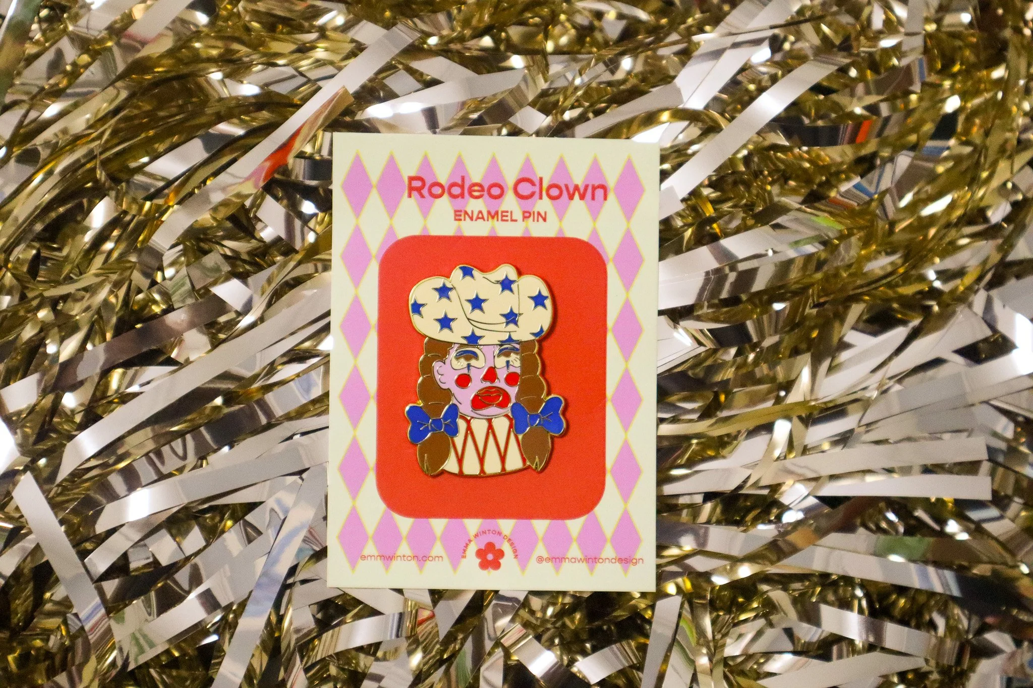 Rodeo Clown Enamel Pin | Cowgirl