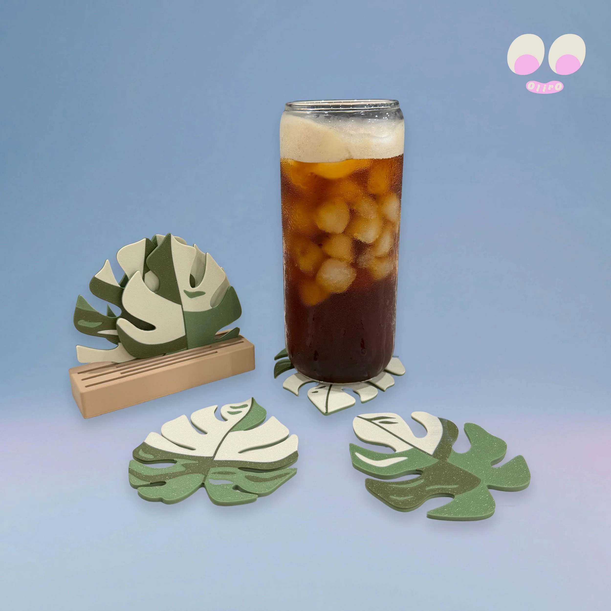 Monstera Coaster Set of 6