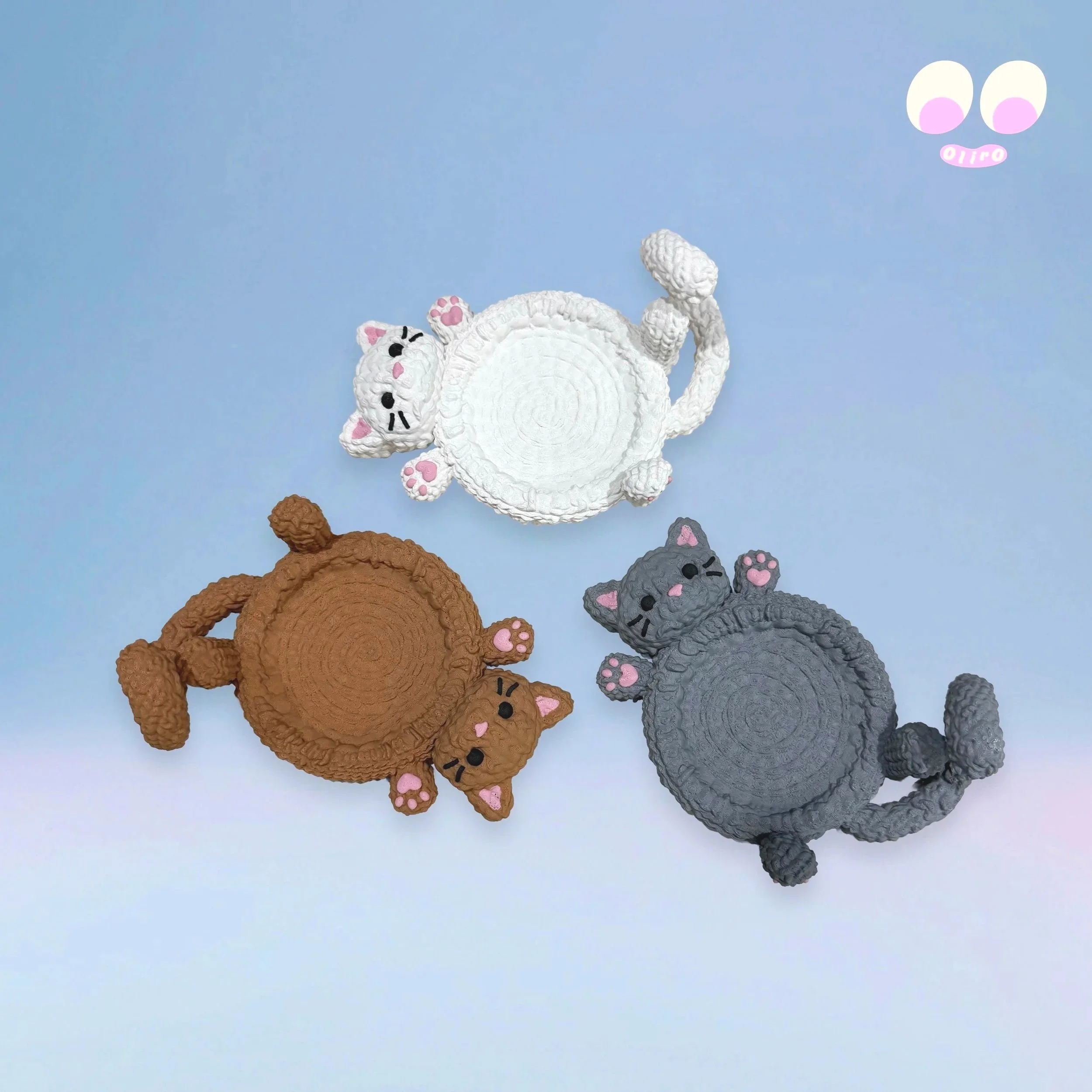 Cat Knitted Coasters