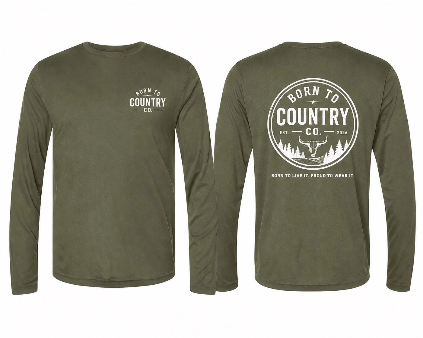 Military Green Performance Long Sleeve