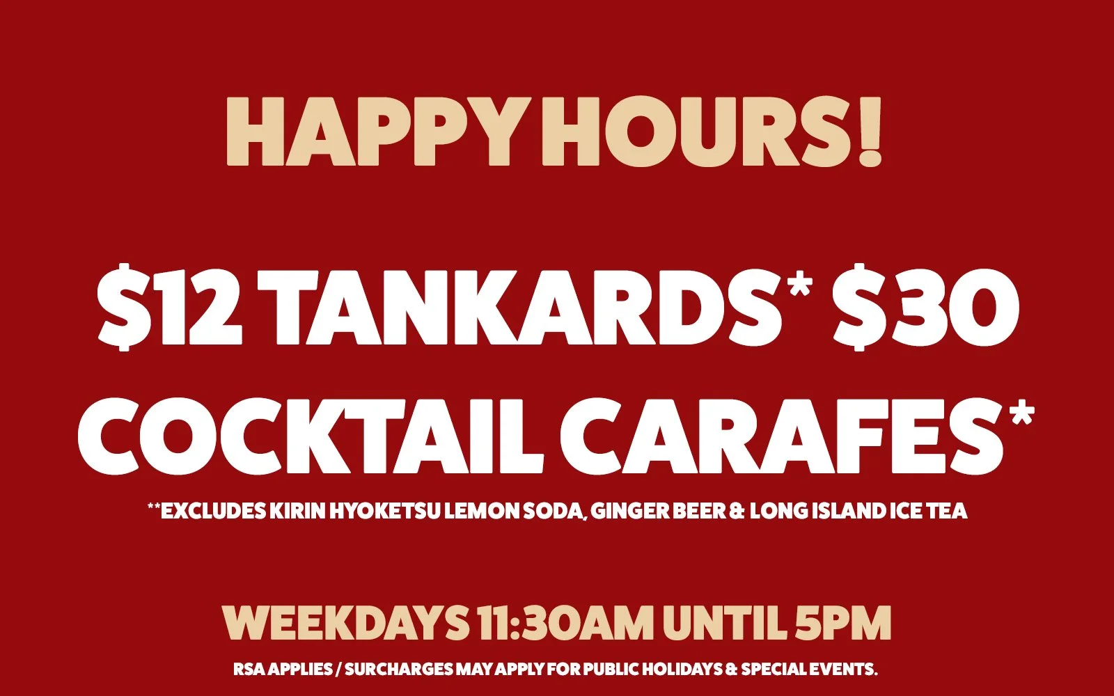 Drink Specials Bathurst