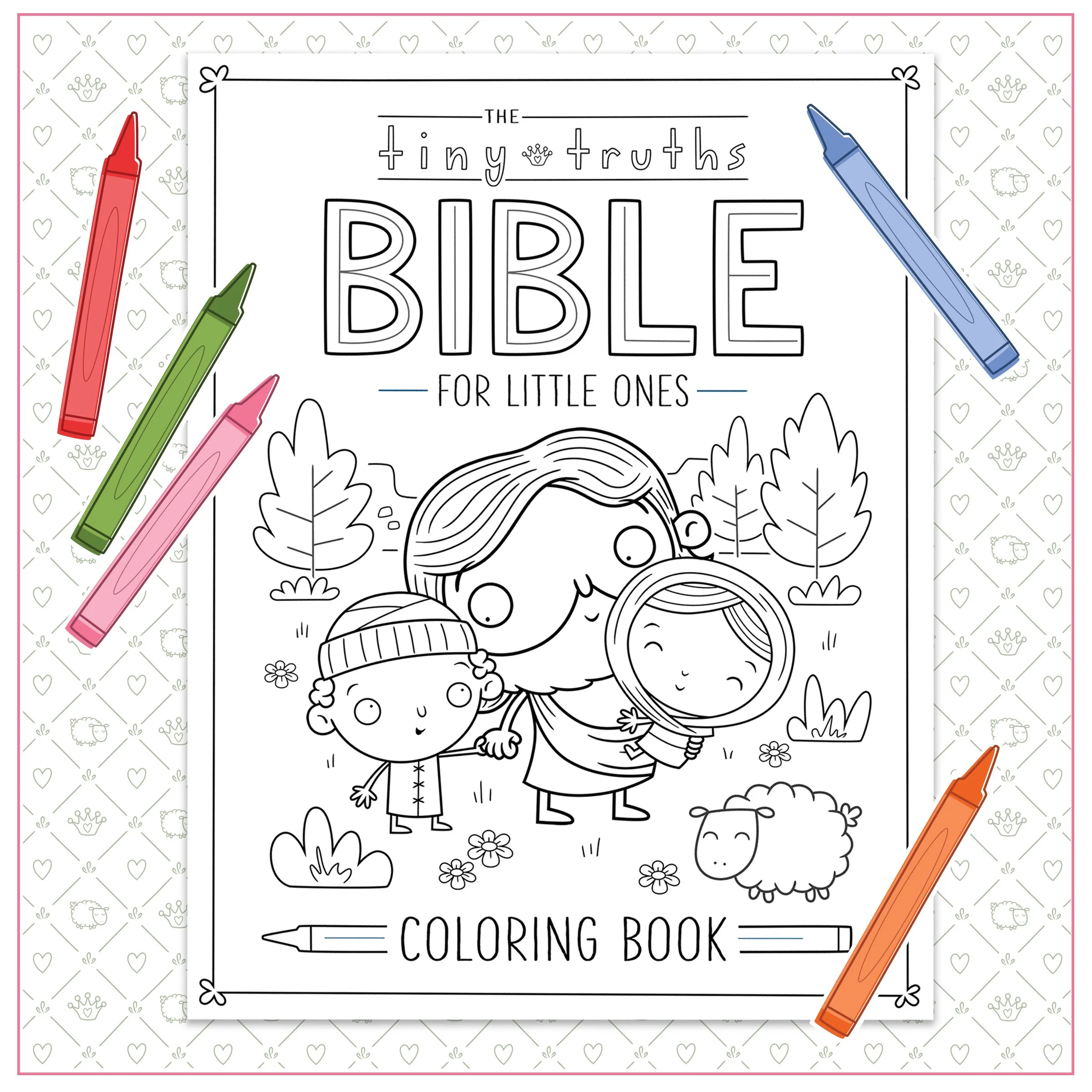 Cover of our printable bible story coloring pages form our board book Bible for little ones