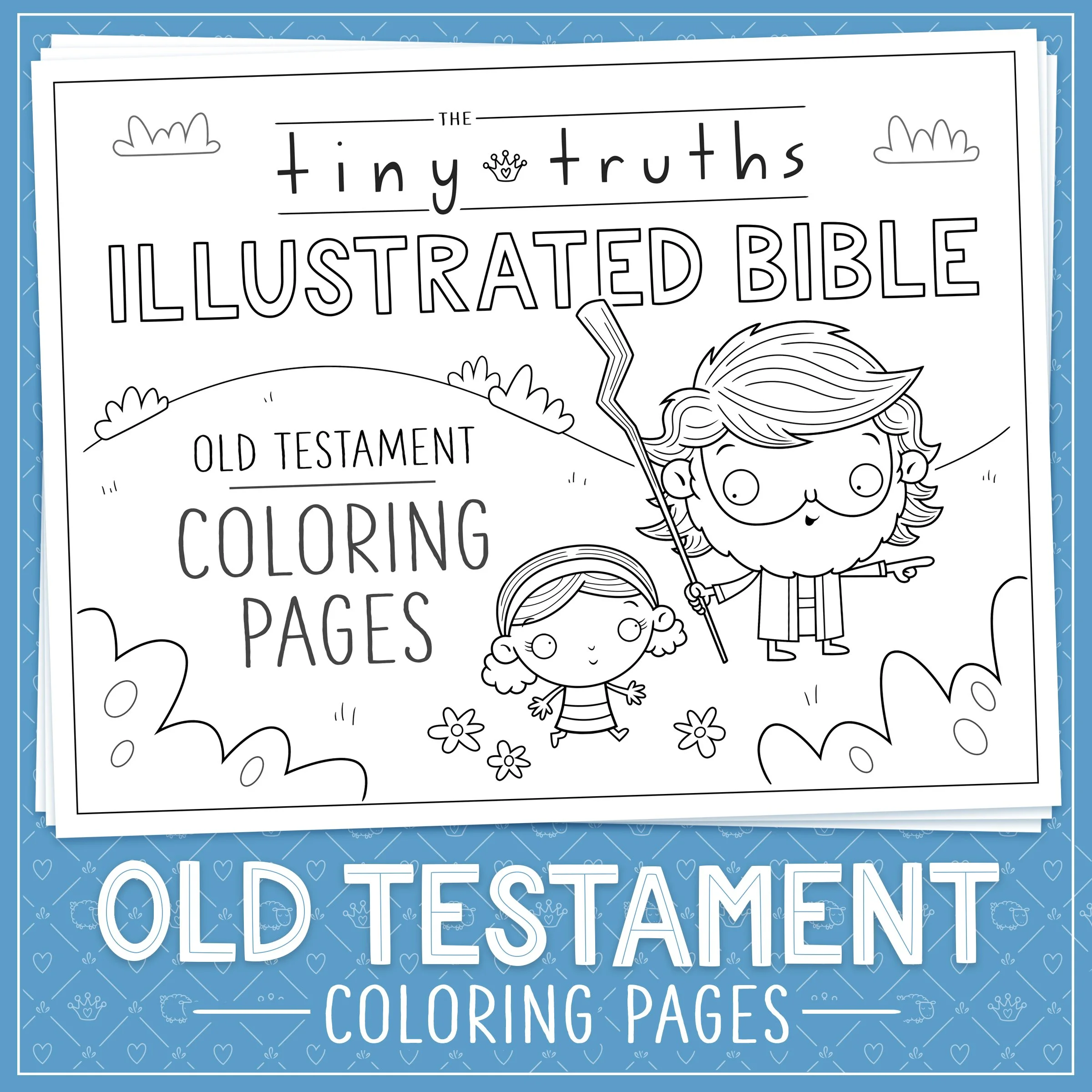 Cover of printable Old Testament Bible Story colouring pages