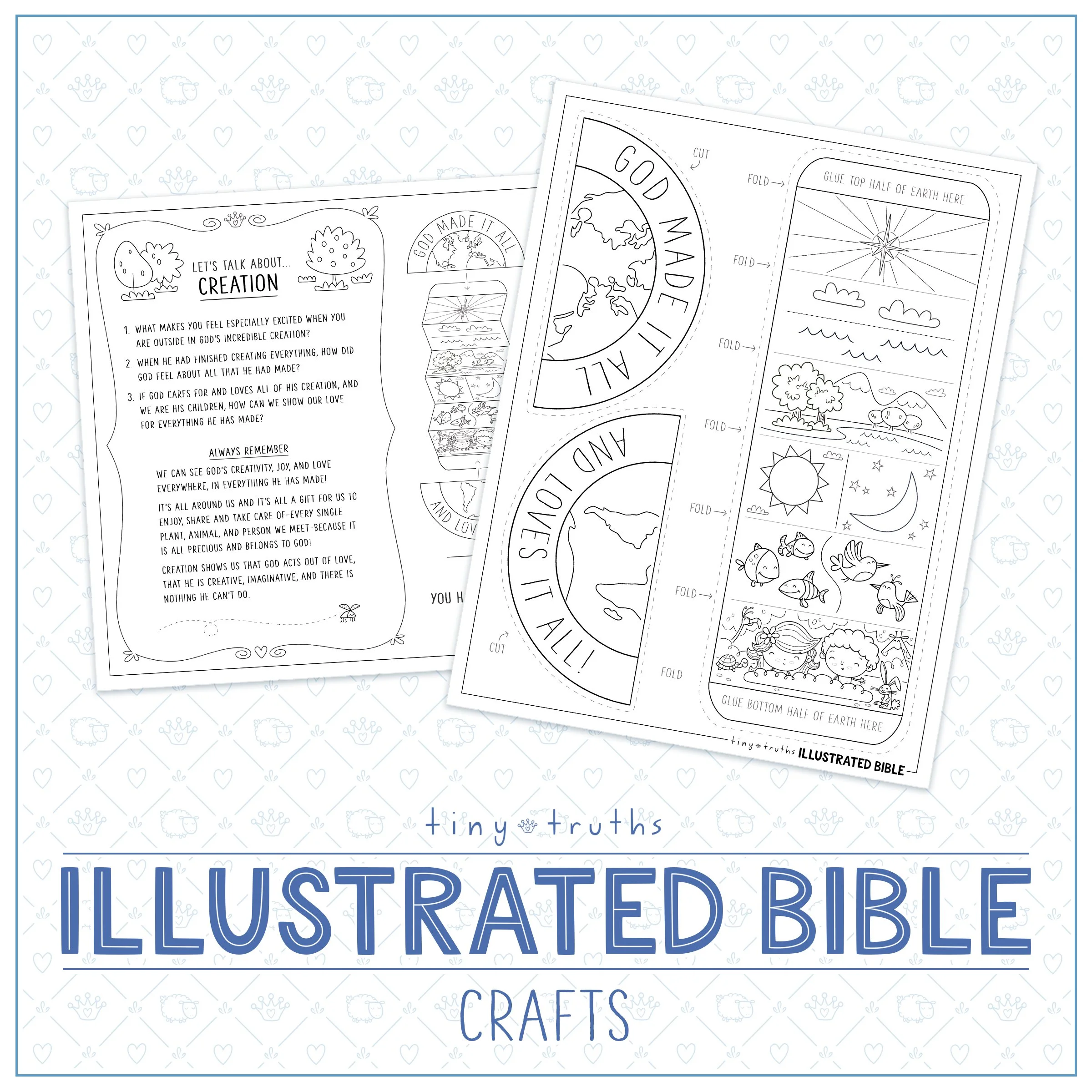 Printable Bible story craft example, creation
