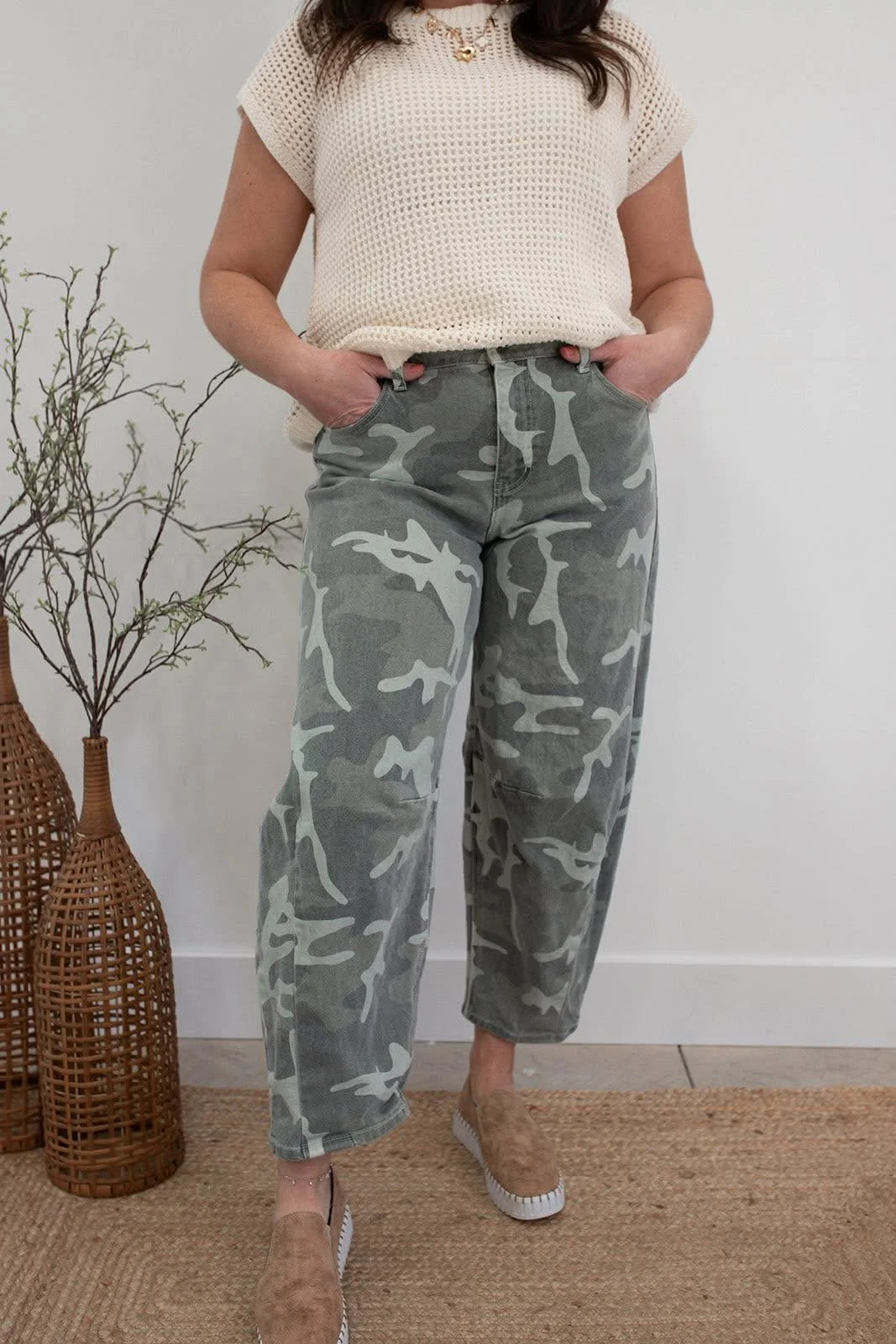Camo Cool Barrel Jeans