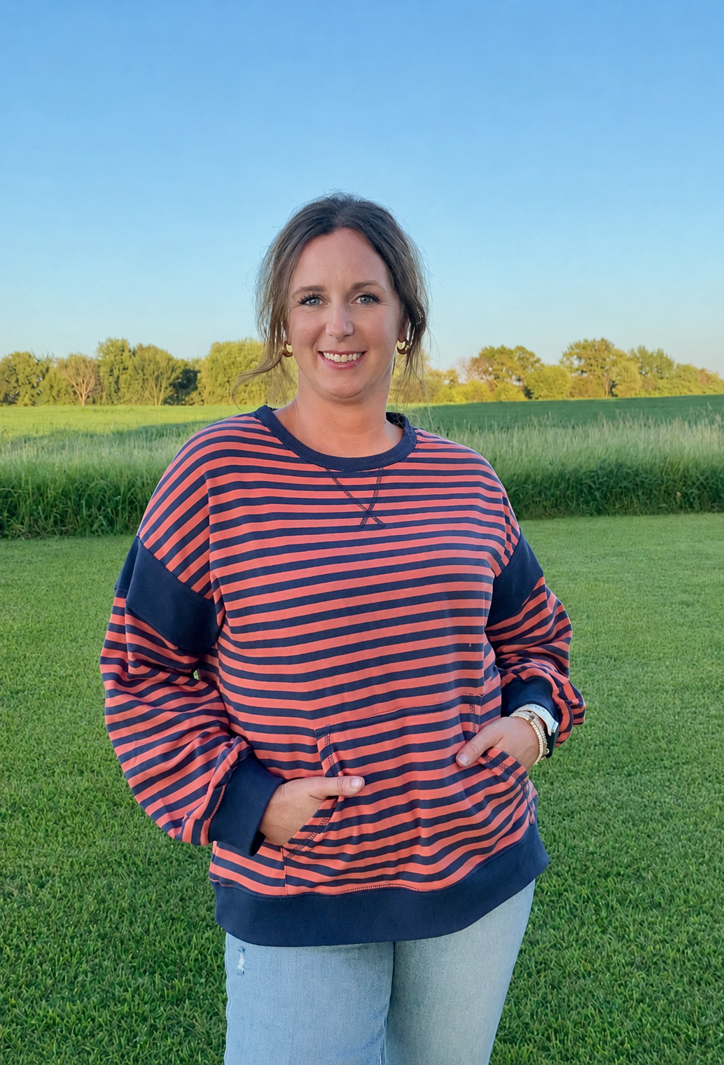 Desert Horizon Stripe Top