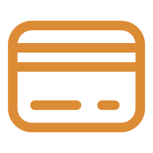 Icon of a credit card with a magnetic strip