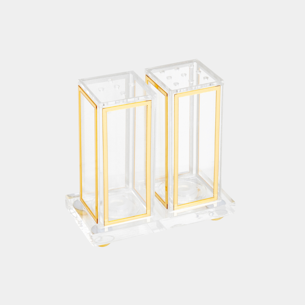 Lucite Salt & Pepper Shaker on a Base