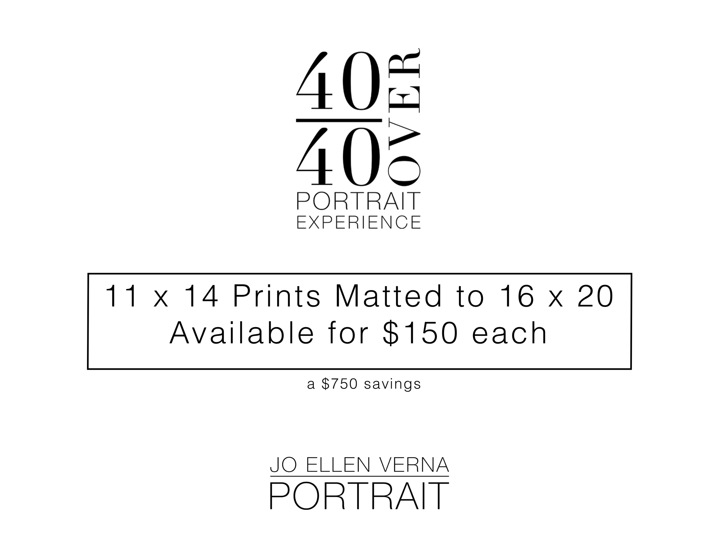 40 Over 40 Portrait Experience 11 x 14 Exhibit Print