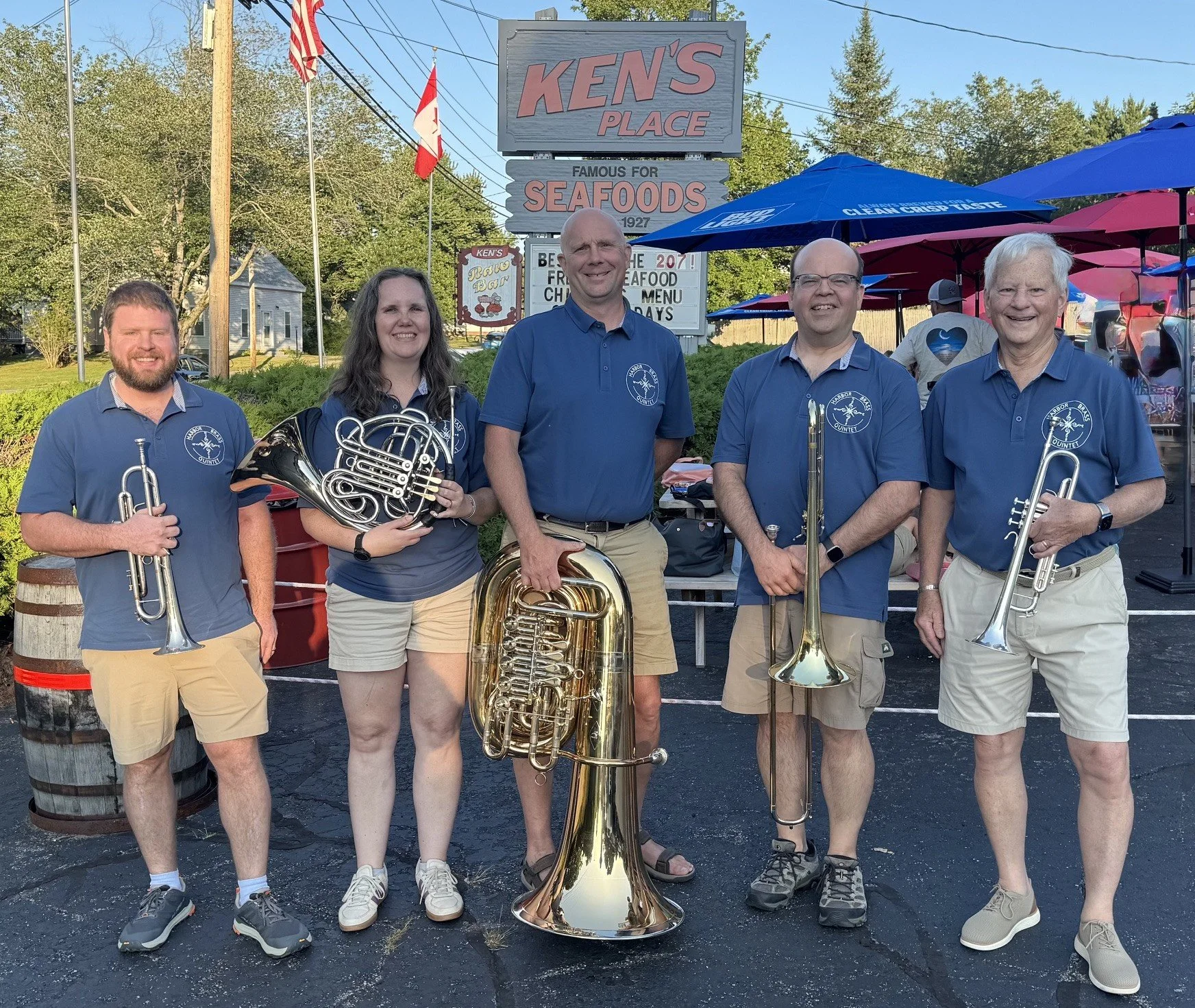 Harbor Brass Quintet entertain Ken’s Place diners in Scarborough