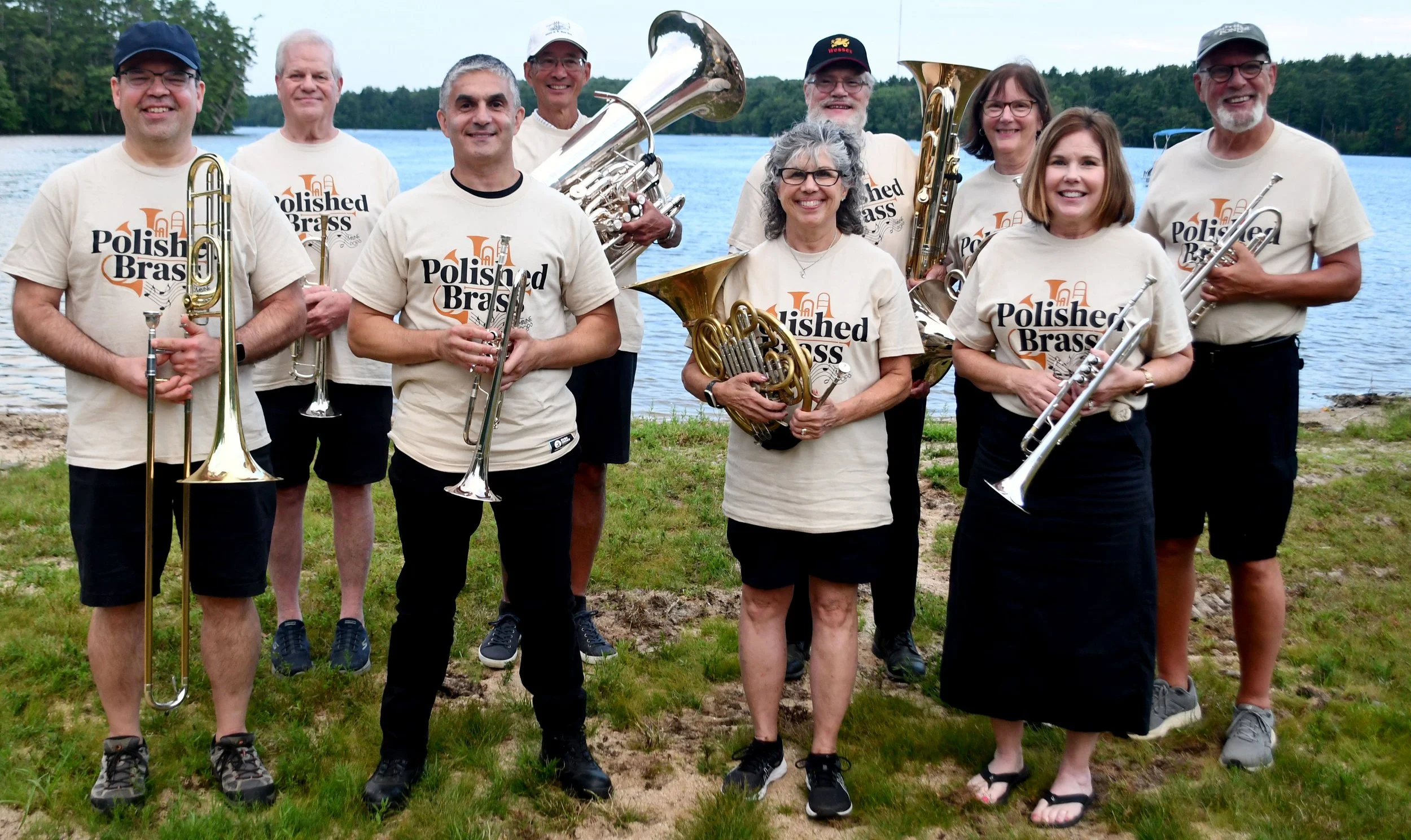 Polished Brass conducts inaugural “Echoes Across the Water” concert at Raymond’s Camp Timanous.