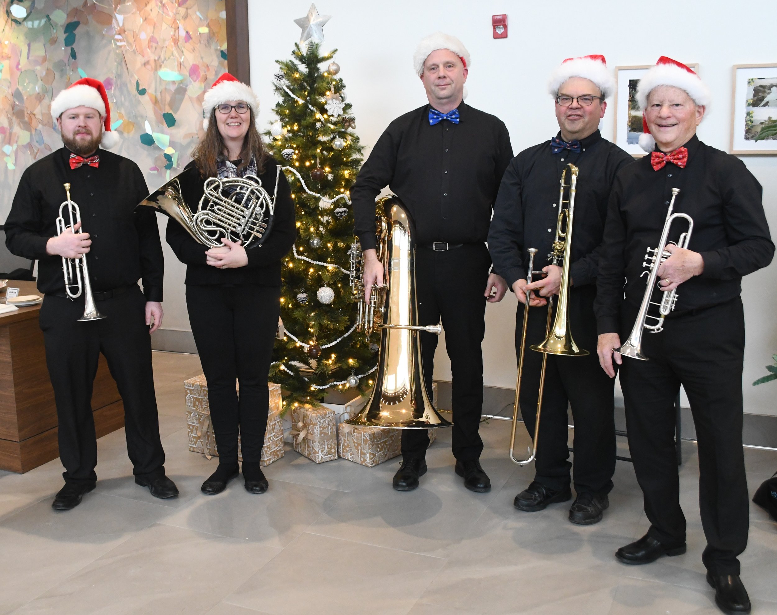 Harbor Brass Quintet Holiday Performance at Portland Jetport