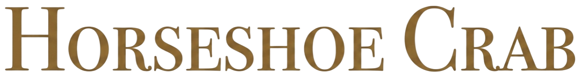 Text reads 'Horseshoe Crab' on a plain background.