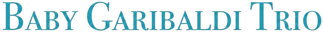 Text reading 'Baby Garibaldi Trio' in blue font.