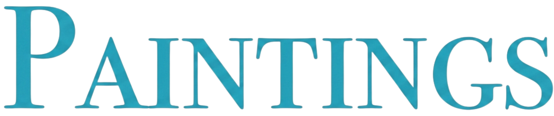 Text reading "PANTINGS" in a 3D blue font with a gradient background.
