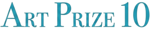 Graphic with large text reading 'Art Prize 10' in blue 3D style.
