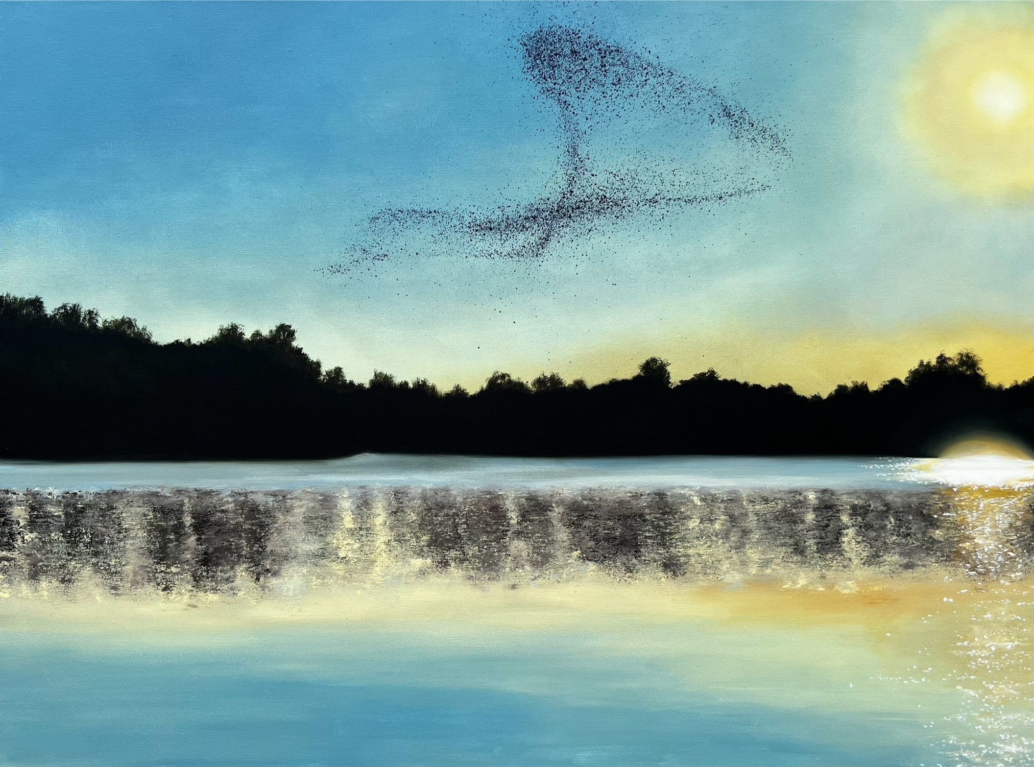 They Carry Poetry In Their Wings (2024)
Oil on canvas, 30x40 inch