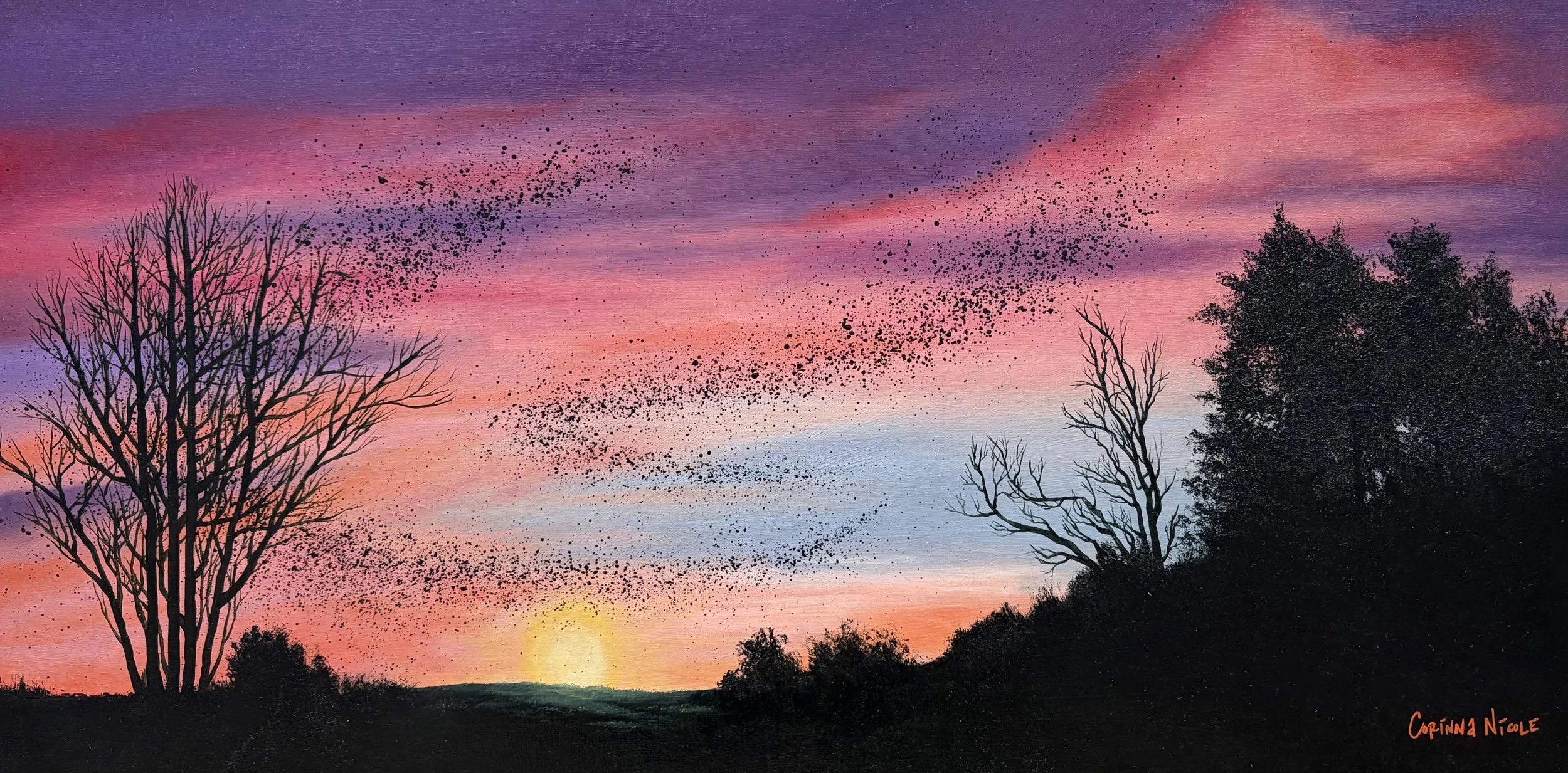 Mesmerizing Beauty (2026)
Oil on panel, 15.5x31 inch