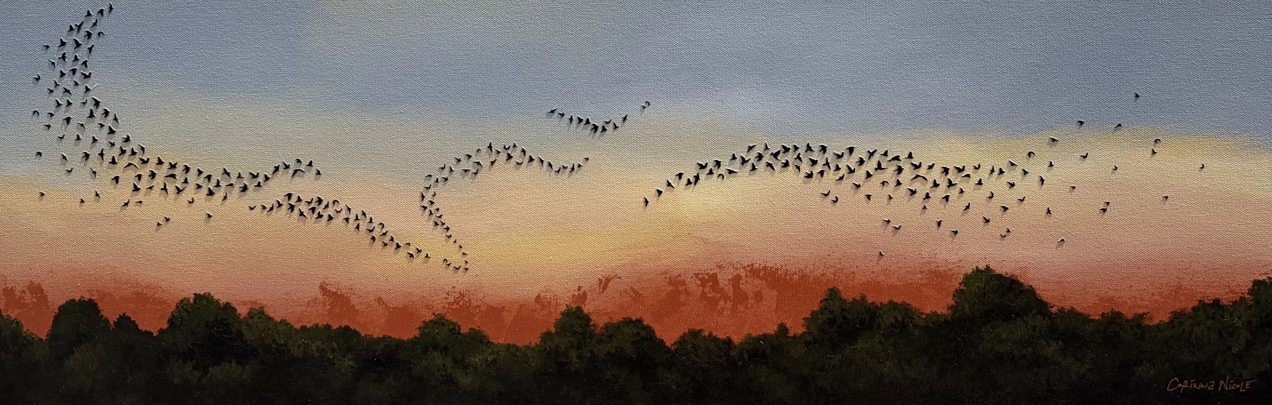 A Journey Together (2026)
Acrylic and paper on canvas, 12x36 inch