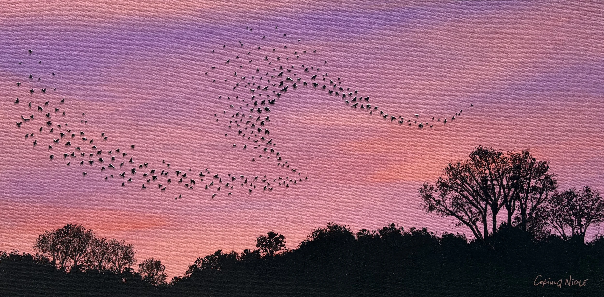 Ebb and Flow (2026)
Acrylic and paper on canvas, 15x30 inch