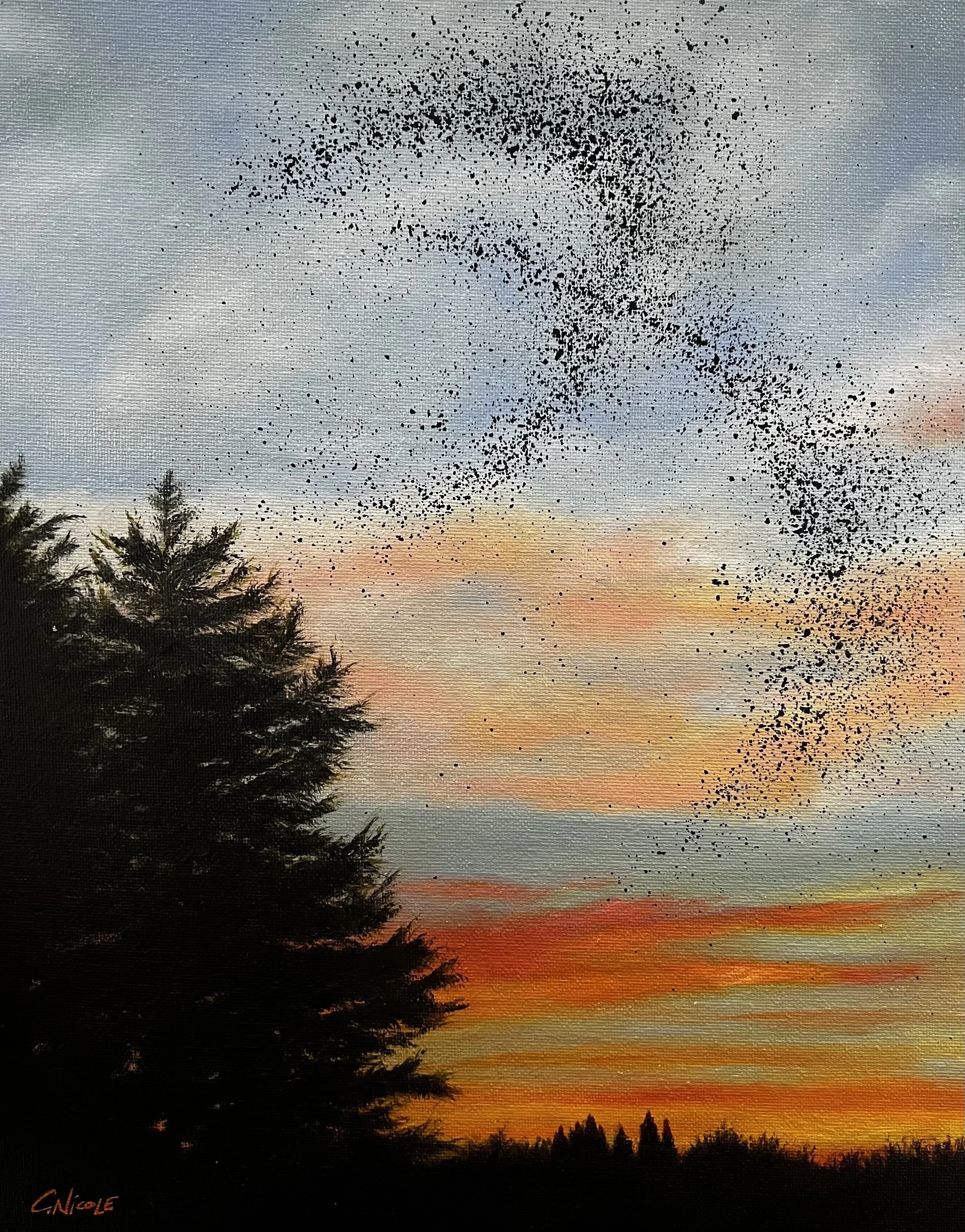 Above, They Swirl (2024)
Oil on canvas, 16x12 inch