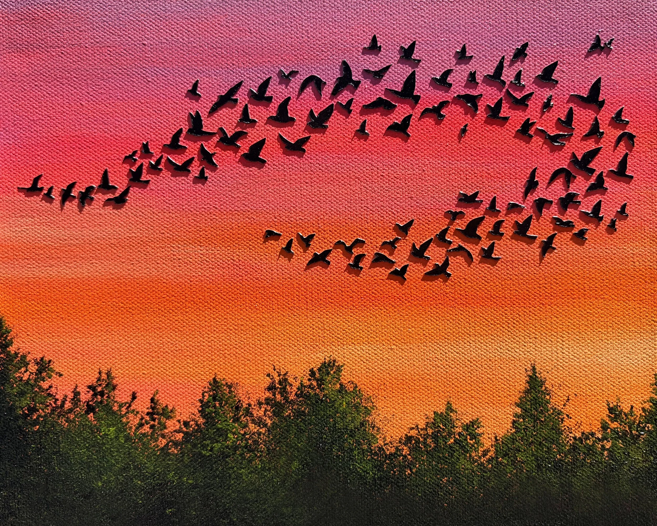Becoming (2026)
Acrylic and paper on canvas, 8x10 inch