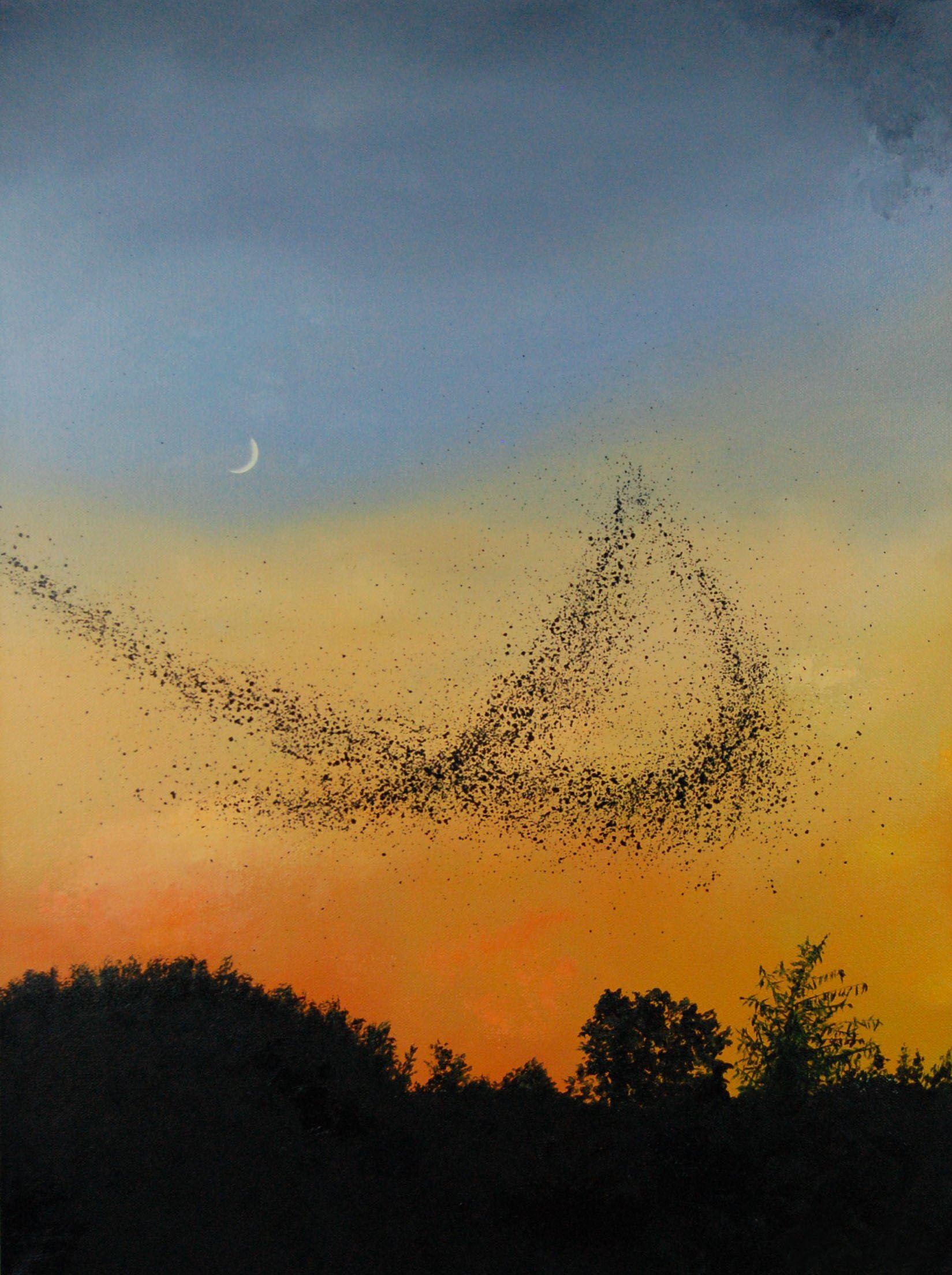 Into the Night They Retire (2025)
Oil on canvas, 24x18 inch