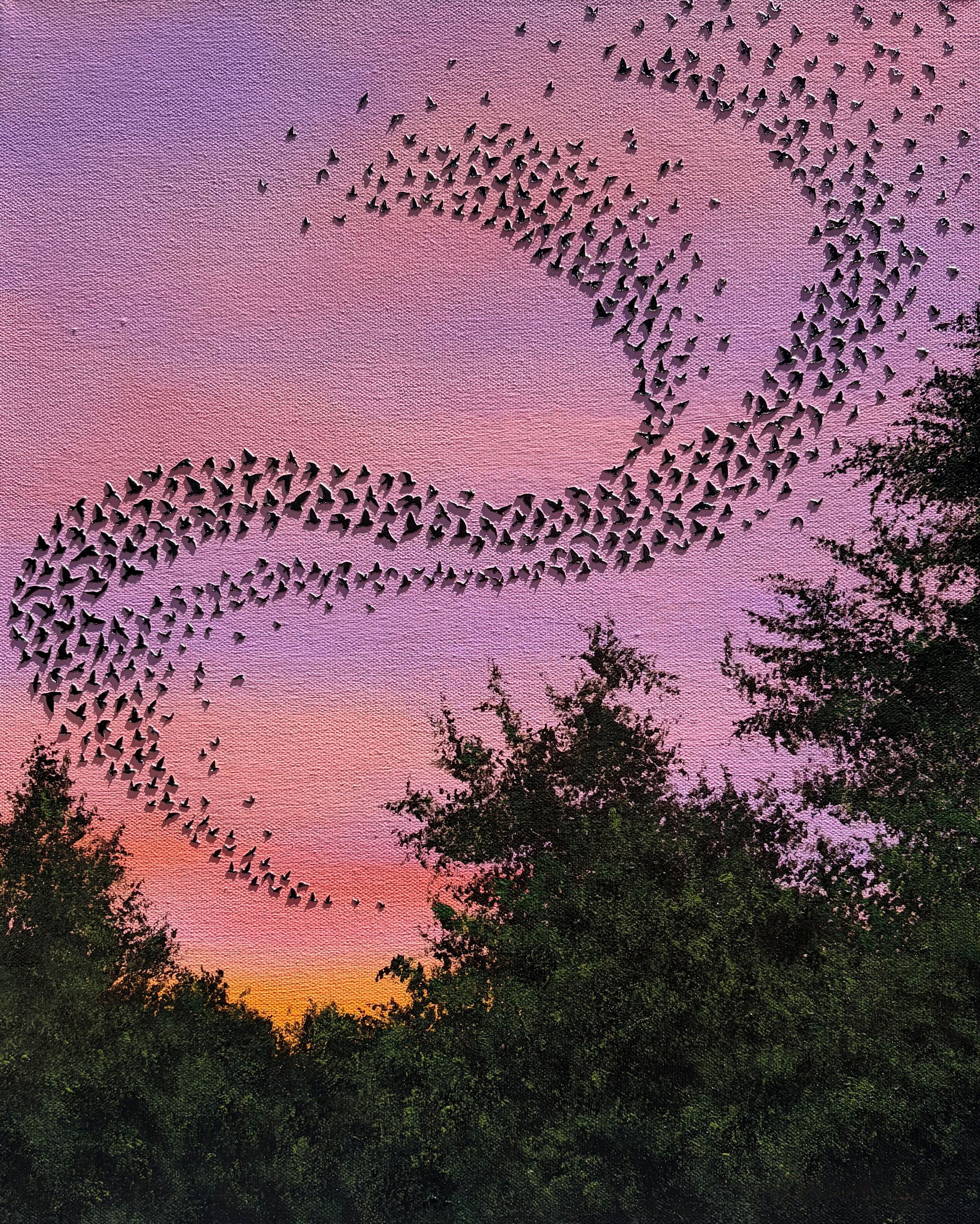 Aerial Dance (2026)
Acrylic and paper on canvas, 20x16 inch
