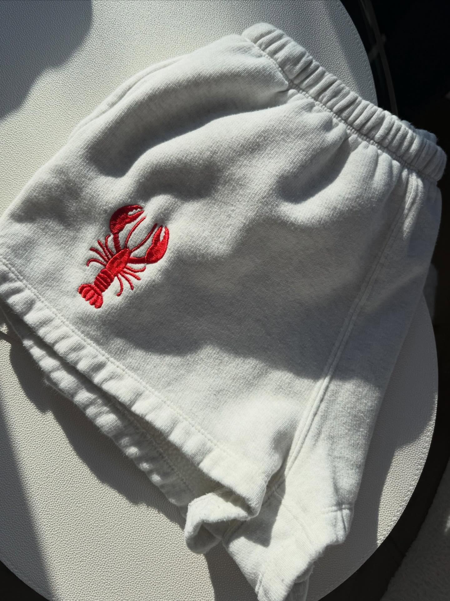 Embroidered Lobster Sweat Shorts