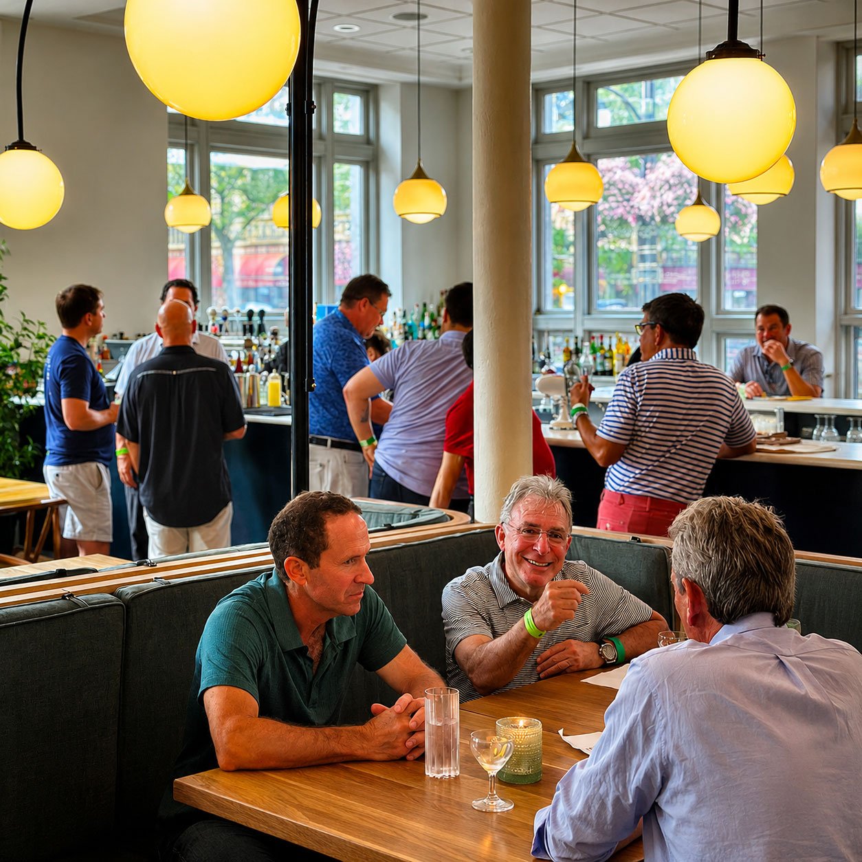 Club Men Socializing