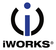iWORKS logo with stylized power button symbol and text