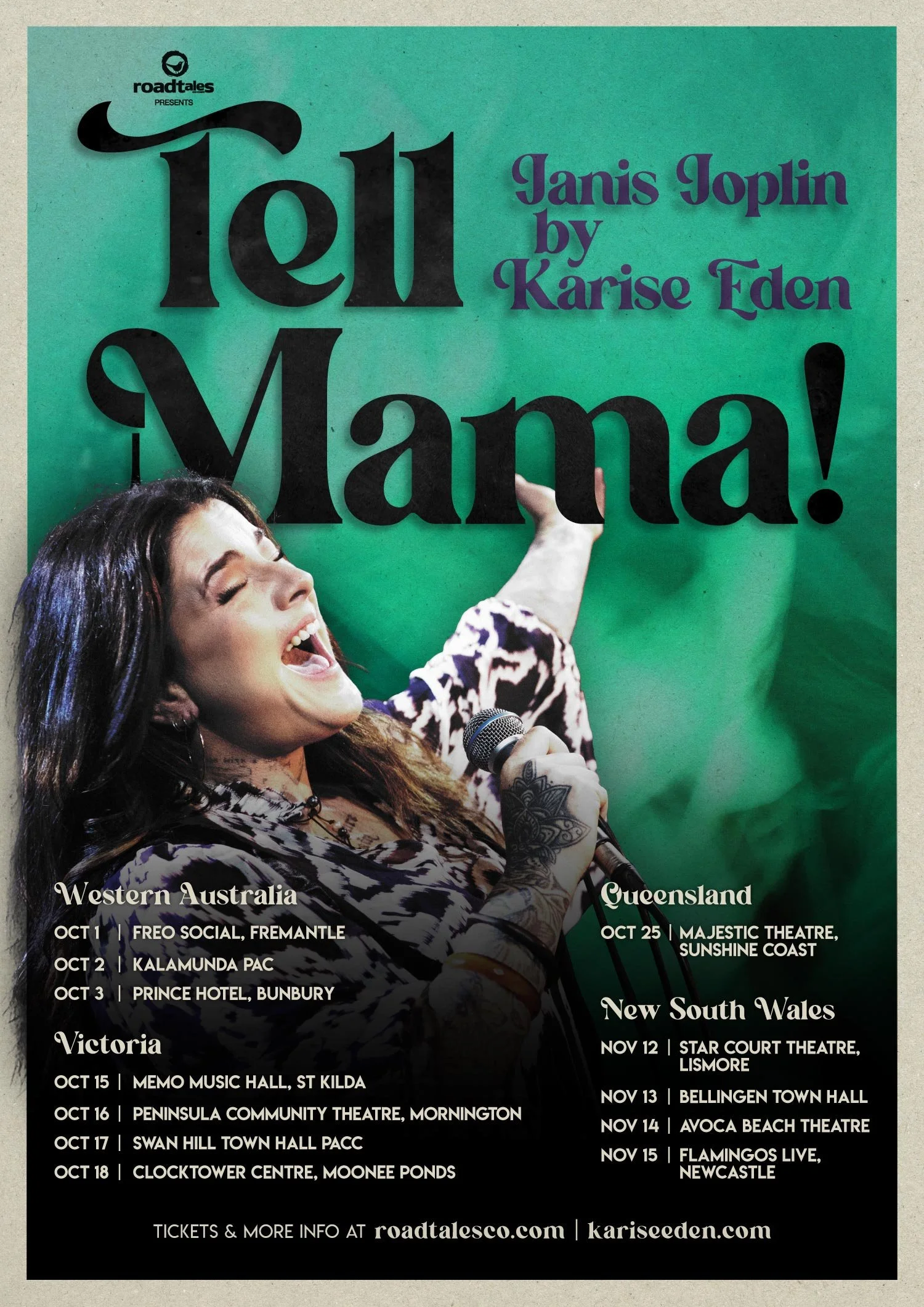 Tell Mama! - Janis Joplin by Karise Eden full tour