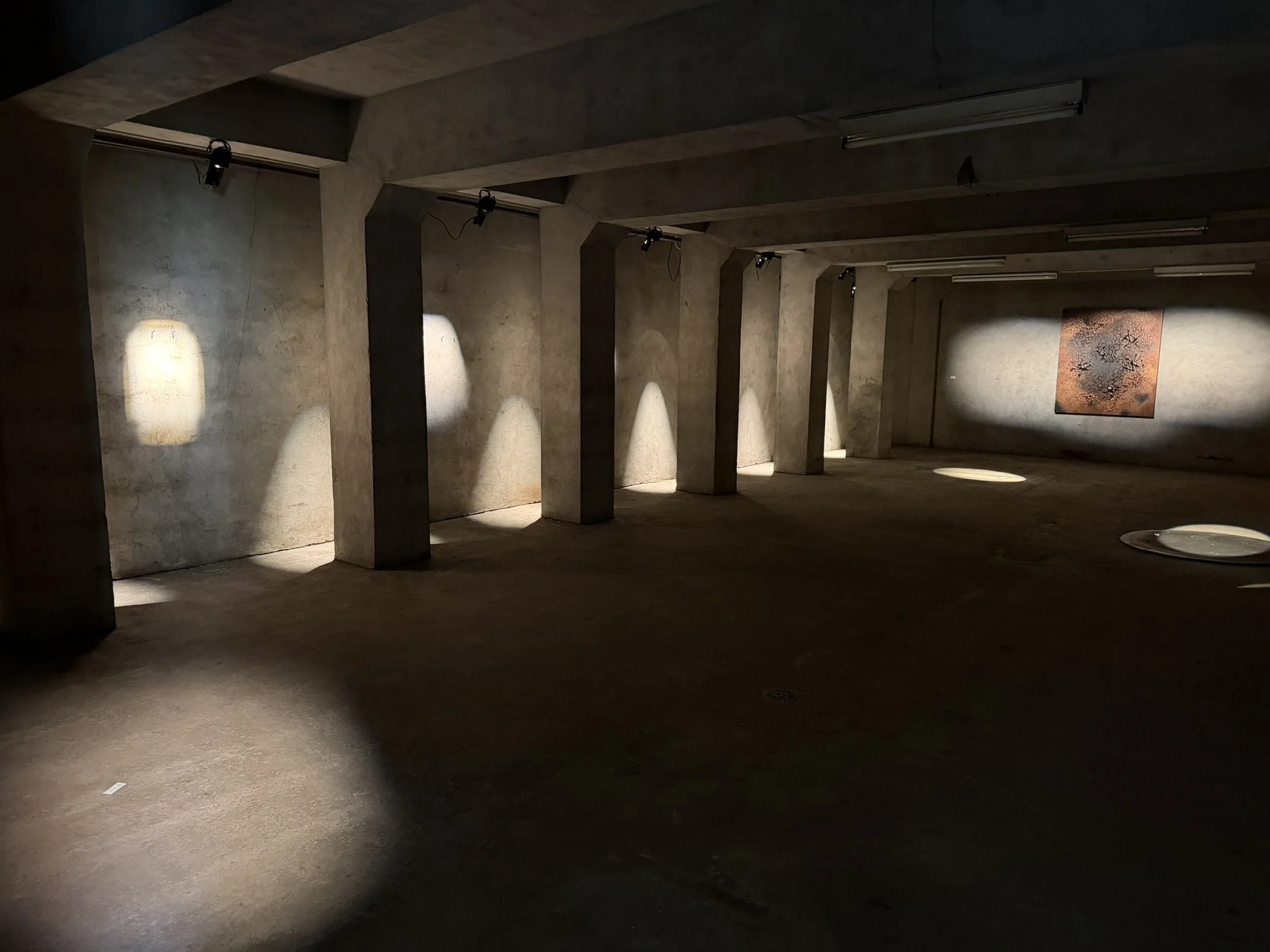 The gallery of artist Francis Leenaert at the former De Baer Brewery in Sint-Niklaas, presenting contemporary art within an authentic industrial setting.