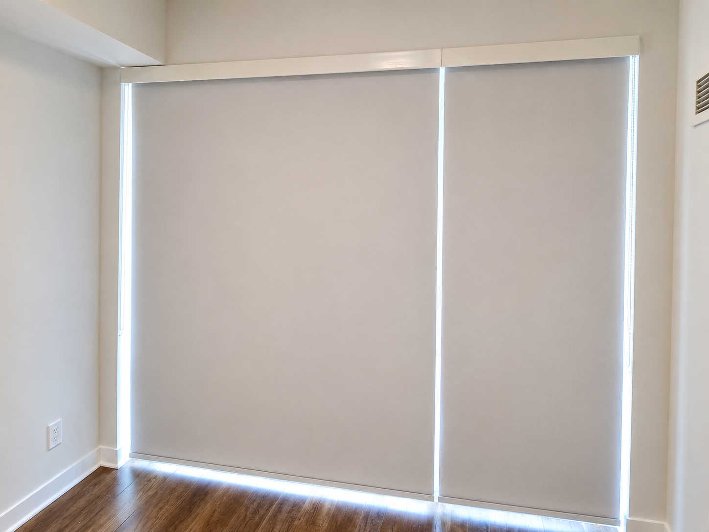 Zebra Blinds in Condo Bedroom in Burlington by SKJ Home Solutions